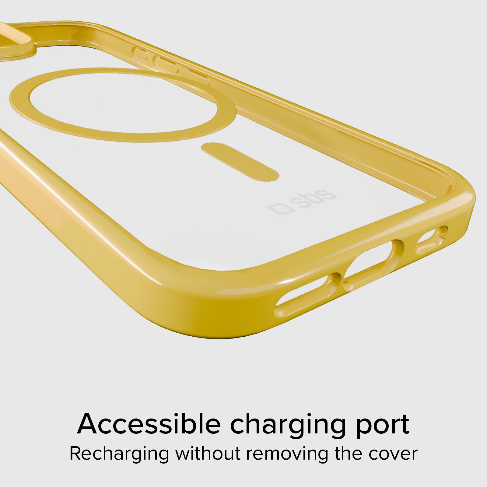Cover per iPhone 15 con bordi colorati compatibile con ricarica MagSafe