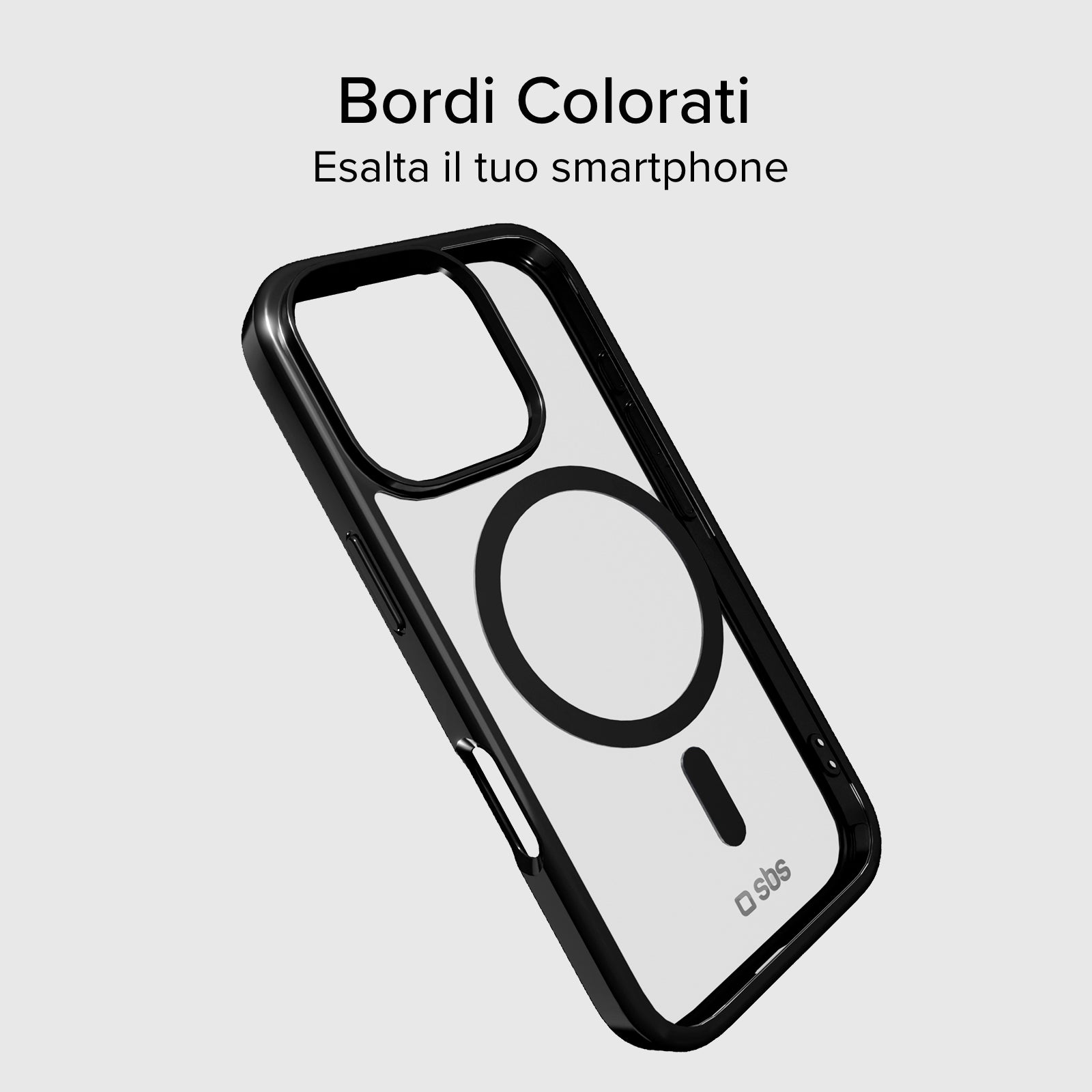 Cover per iPhone 16 Pro con bordi colorati compatibile con ricarica MagSafe