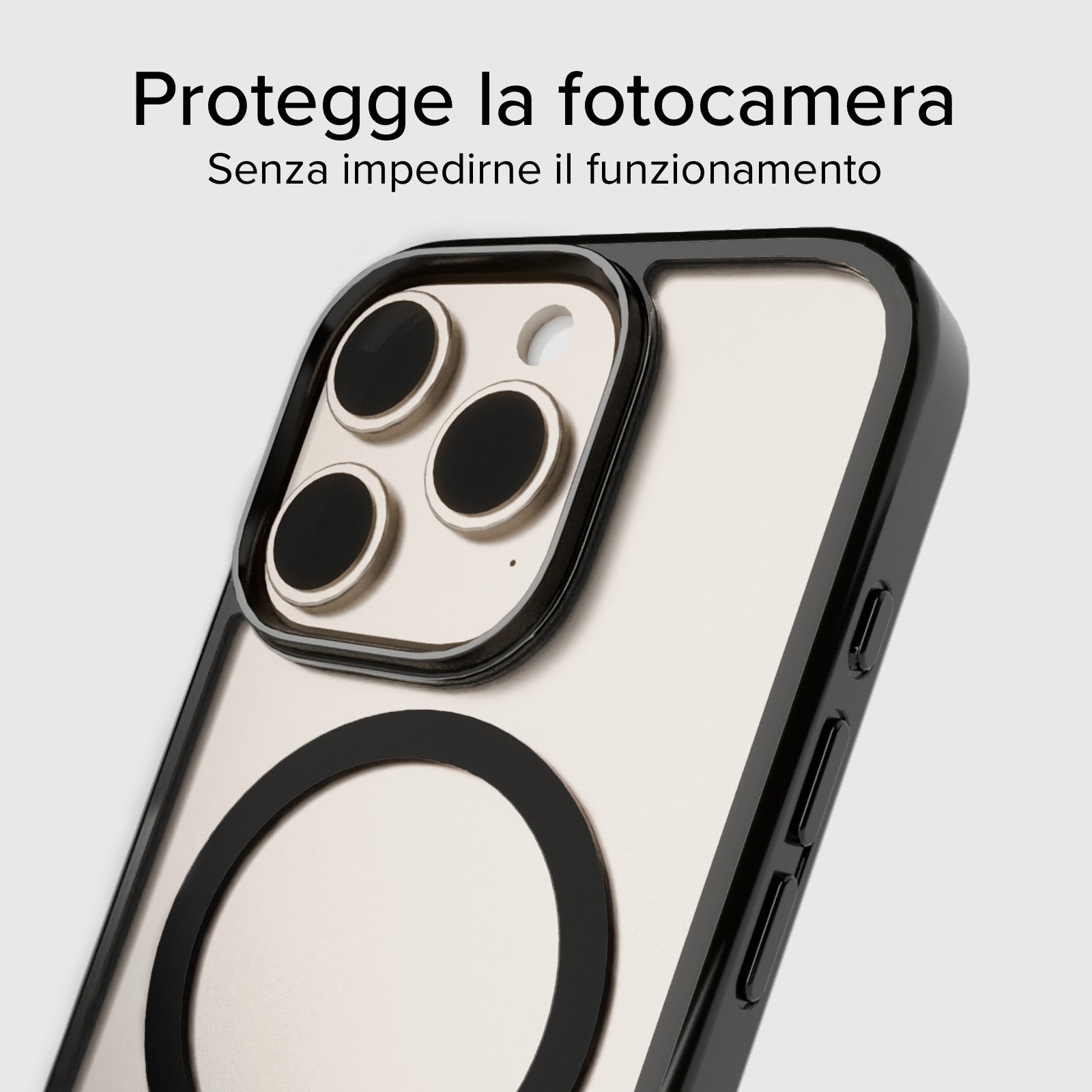 Cover per iPhone 16 Pro con bordi colorati compatibile con ricarica MagSafe