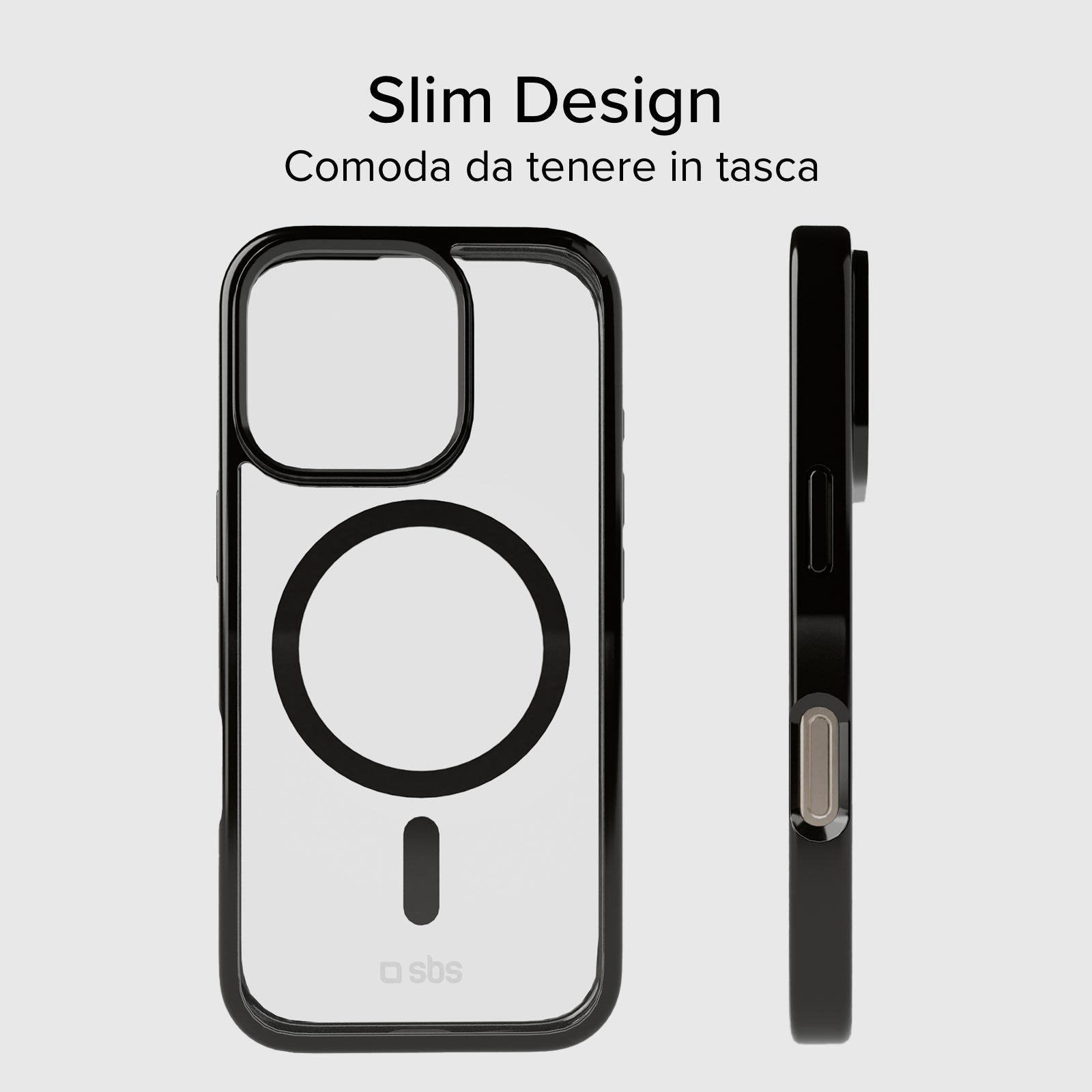 Cover per iPhone 16 Pro con bordi colorati compatibile con ricarica MagSafe