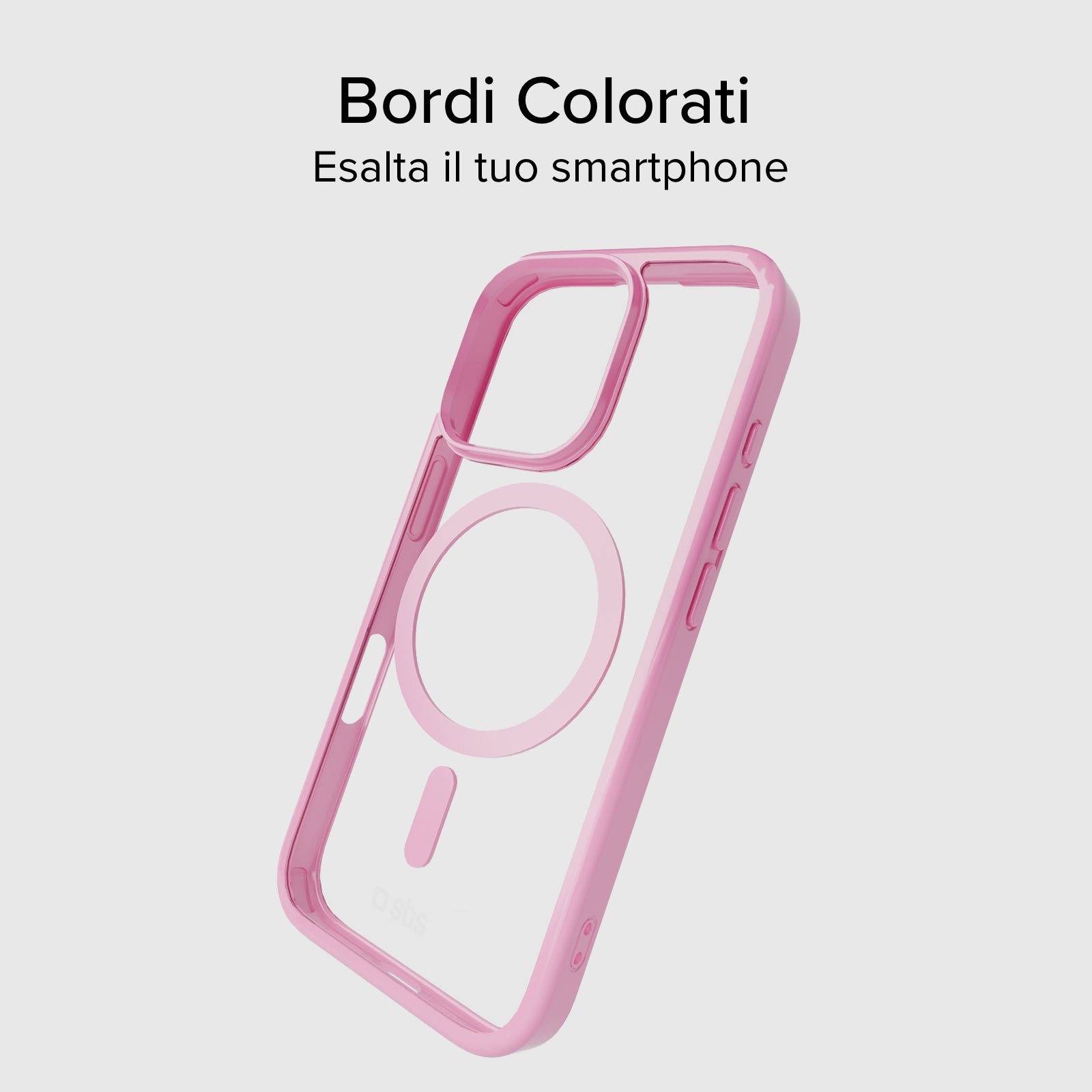 Cover per iPhone 16 Pro con bordi colorati compatibile con ricarica MagSafe