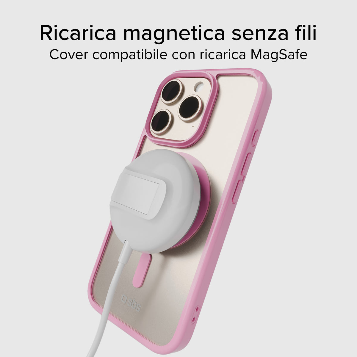 Cover per iPhone 16 Pro con bordi colorati compatibile con ricarica MagSafe