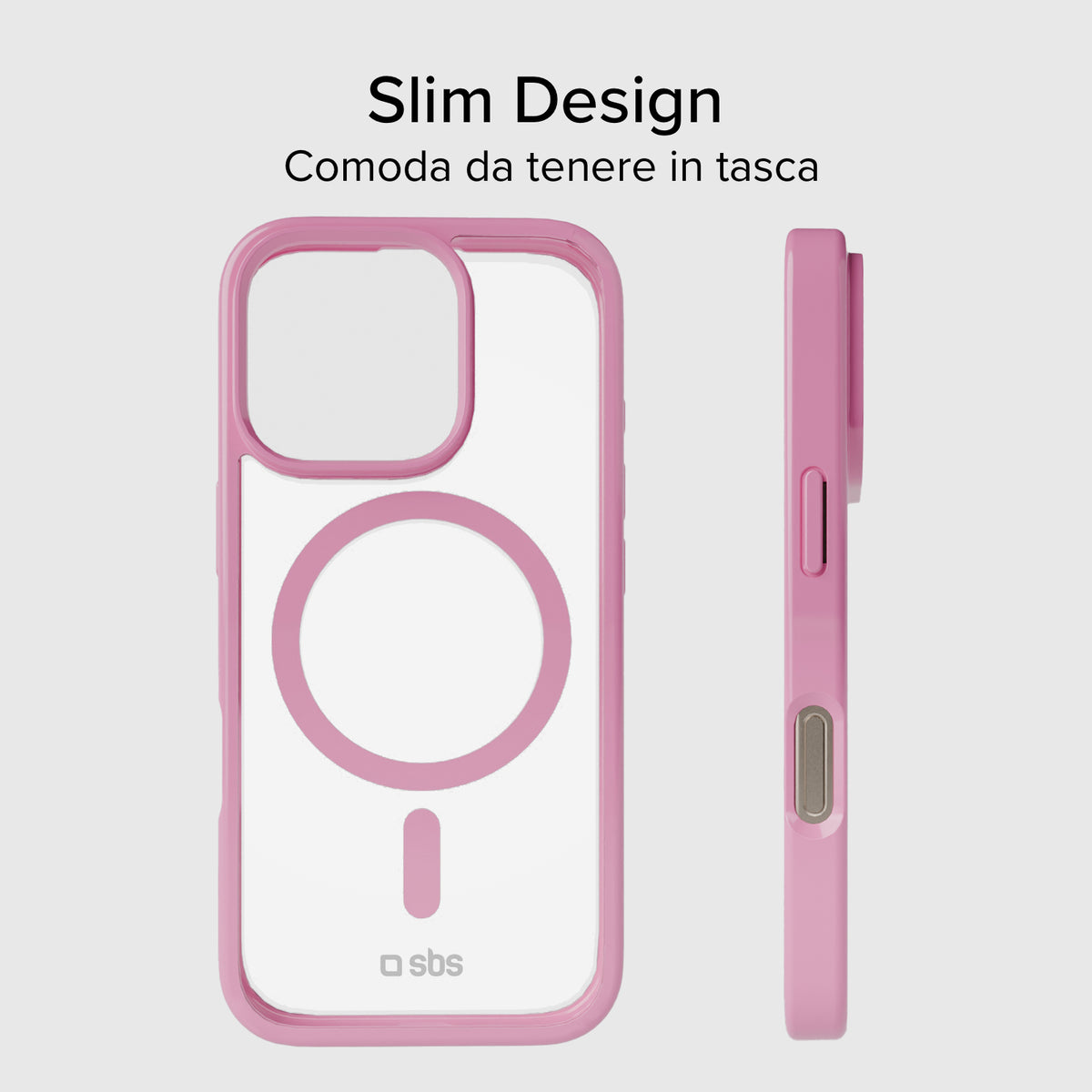 Cover per iPhone 16 Pro con bordi colorati compatibile con ricarica MagSafe
