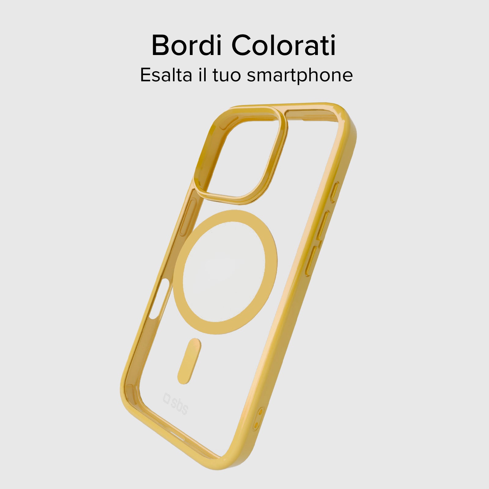 Cover per iPhone 16 Pro con bordi colorati compatibile con ricarica MagSafe