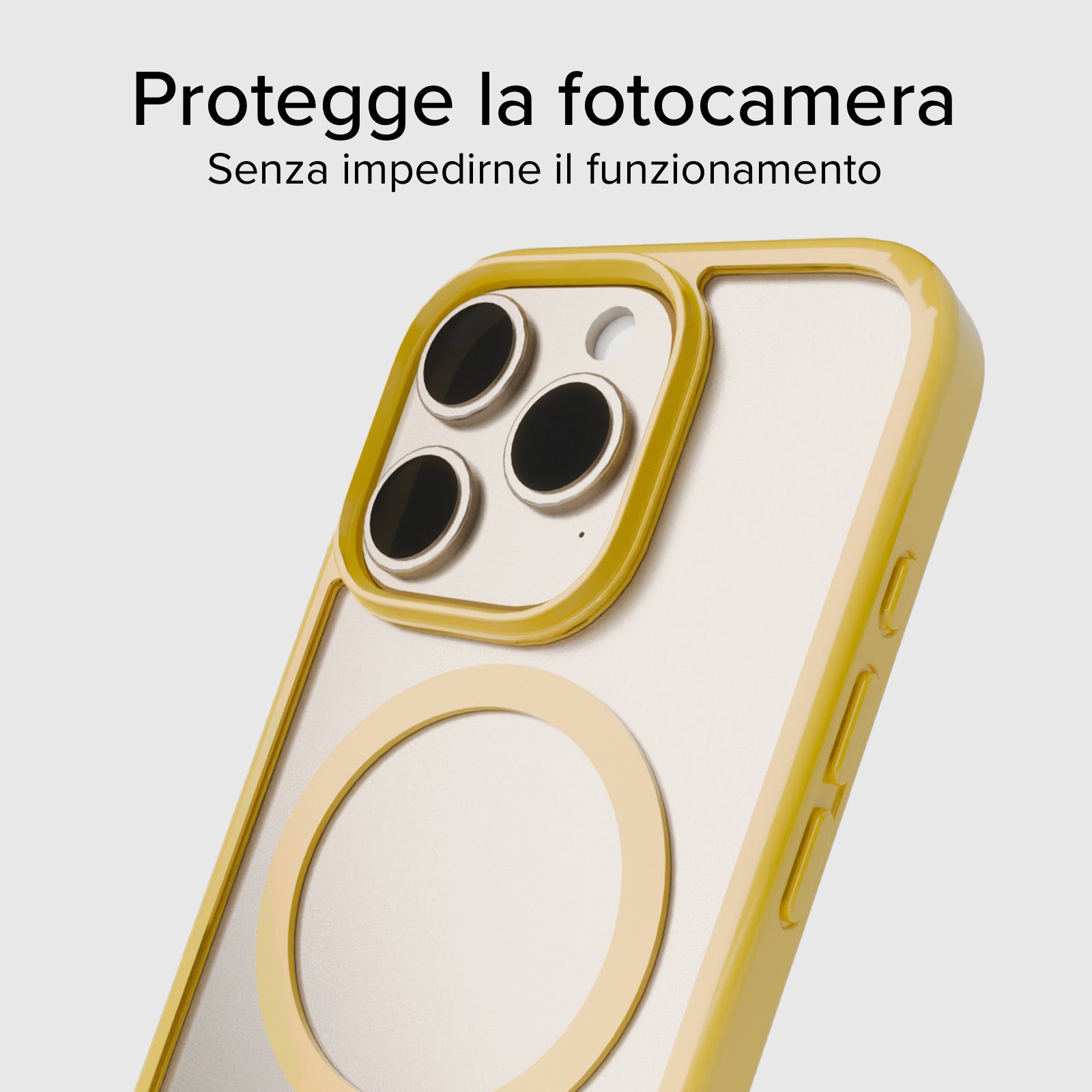 Cover per iPhone 16 Pro con bordi colorati compatibile con ricarica MagSafe