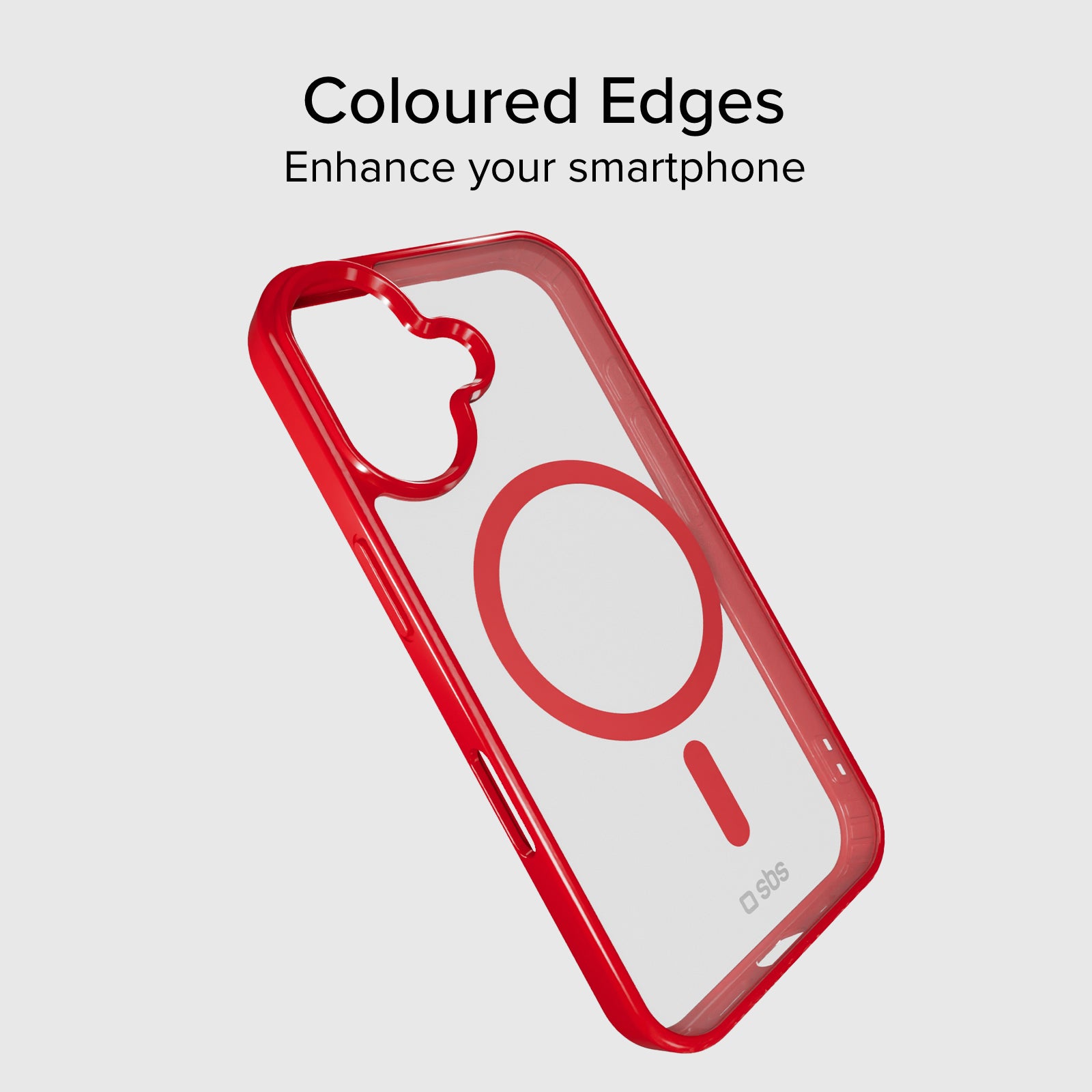 Funda para iPhone 16 con bordes de color, compatible con carga MagSafe