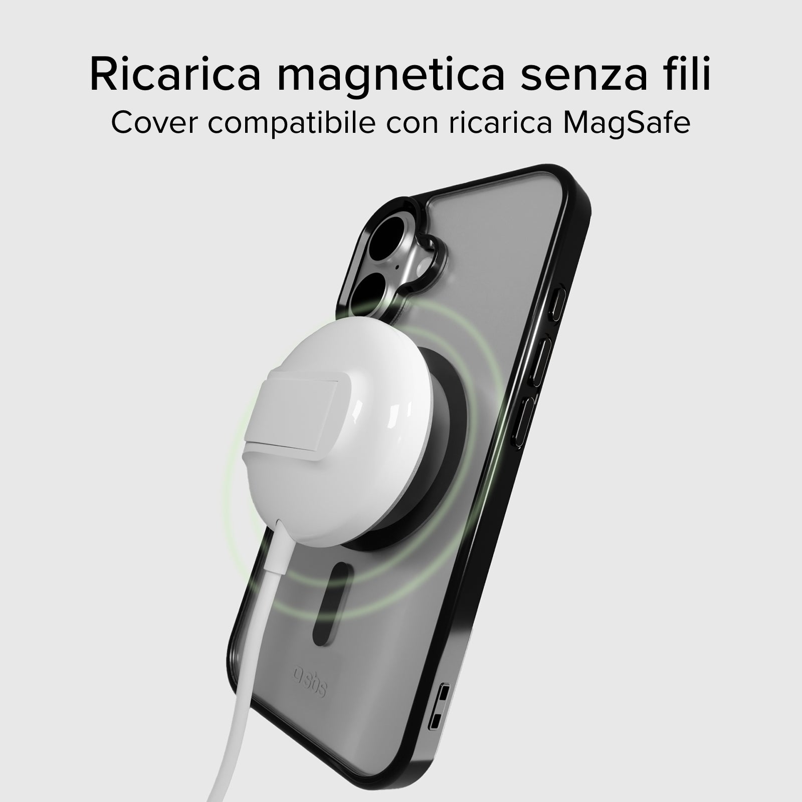 Cover per iPhone 16 Plus con bordi colorati compatibile con ricarica MagSafe