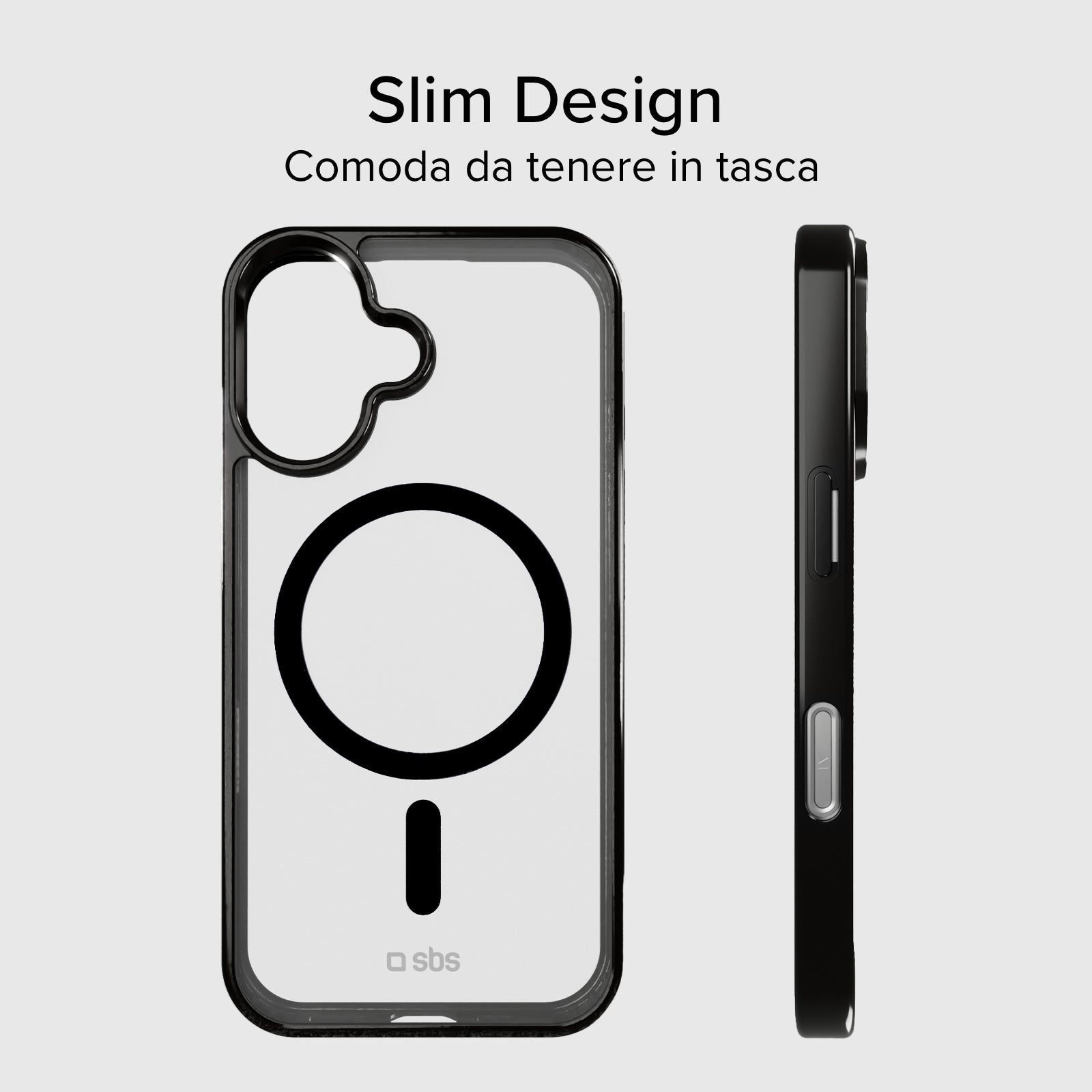 Cover per iPhone 16 Plus con bordi colorati compatibile con ricarica MagSafe