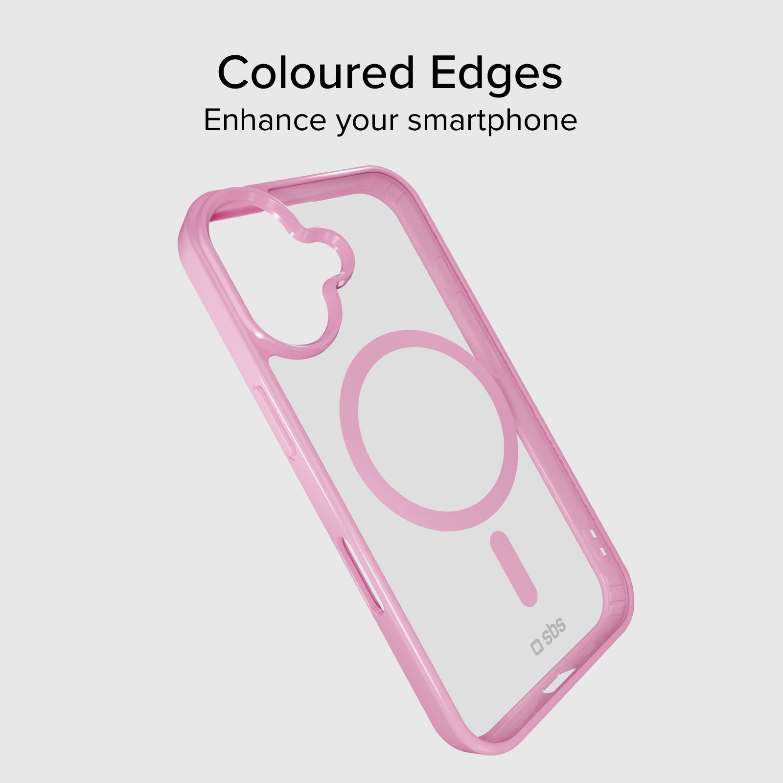 Cover per iPhone 16 Plus con bordi colorati compatibile con ricarica MagSafe