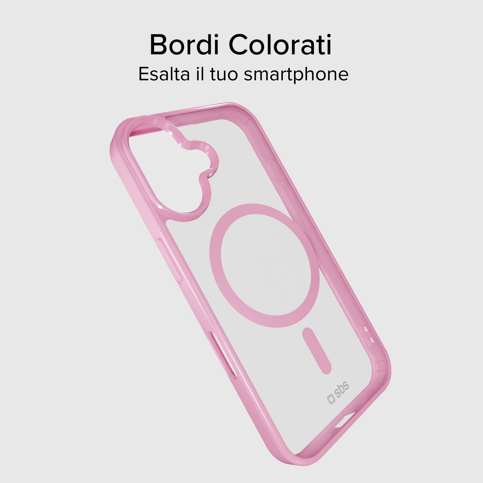 Cover per iPhone 16 Plus con bordi colorati compatibile con ricarica MagSafe