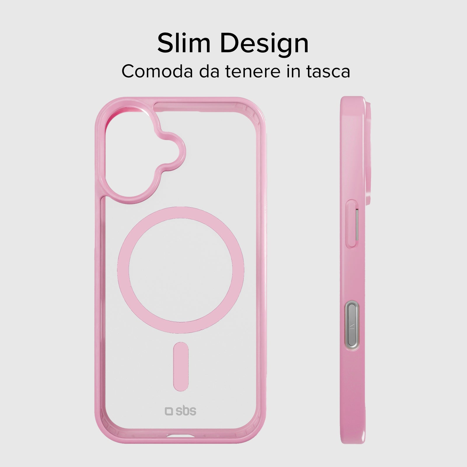 Cover per iPhone 16 Plus con bordi colorati compatibile con ricarica MagSafe