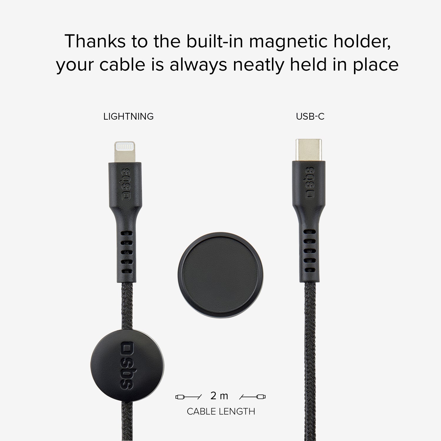 Câble USB-C - Lightning avec support magnétique