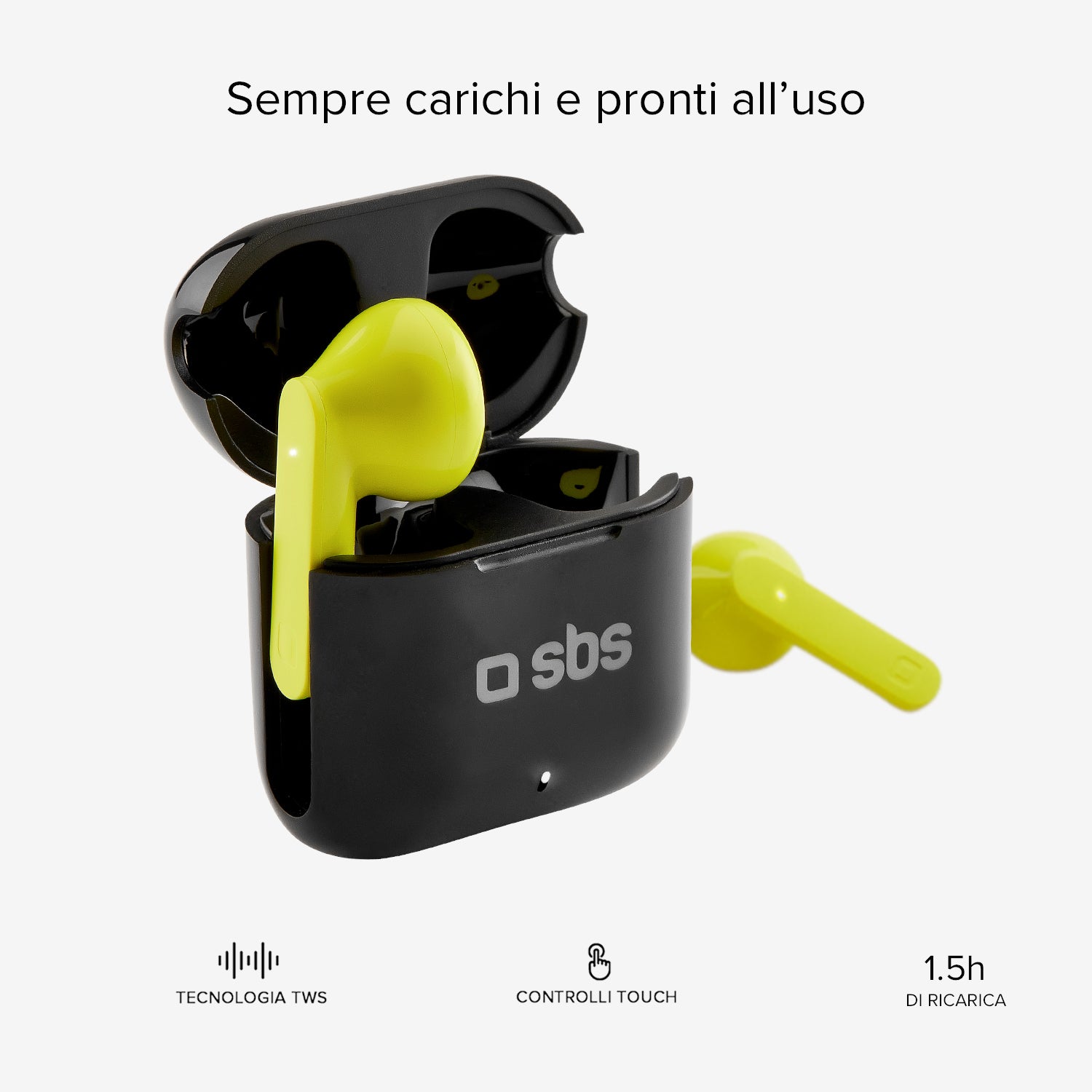 Kit con auricolari True Wireless Stereo e fasce elastiche