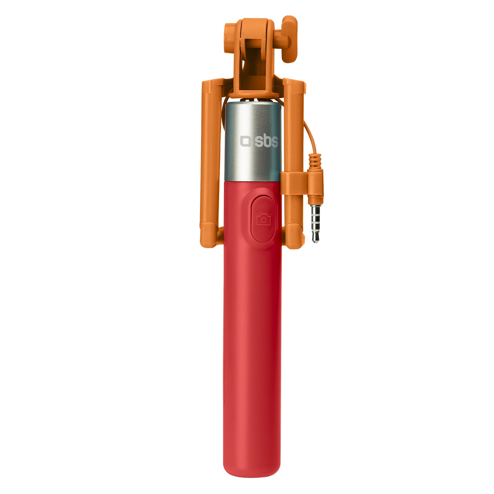Telescopic selfie stick with jack cable