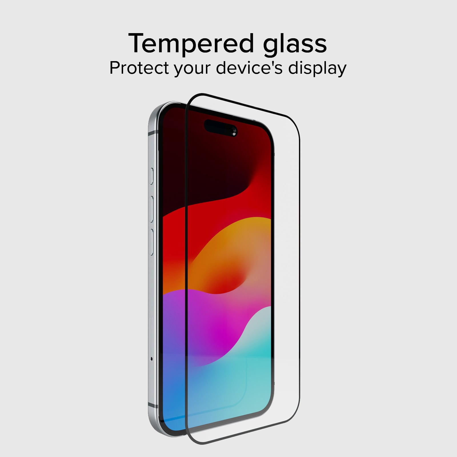 Protection écran en verre Full Cover pour iPhone 16 Plus/15 Plus