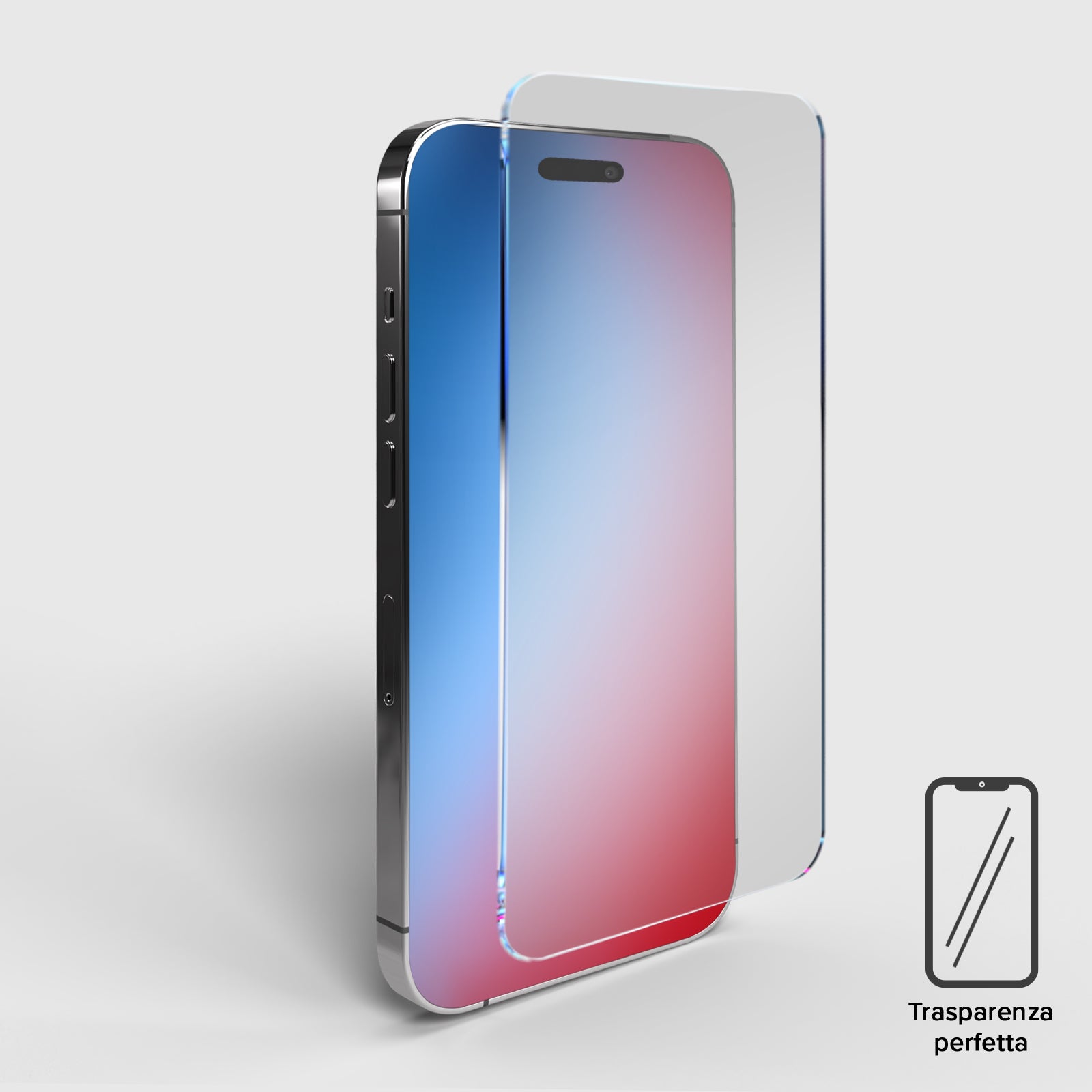 Vetrino eco-sostenibile in materiali riciclati per iPhone 15 Pro
