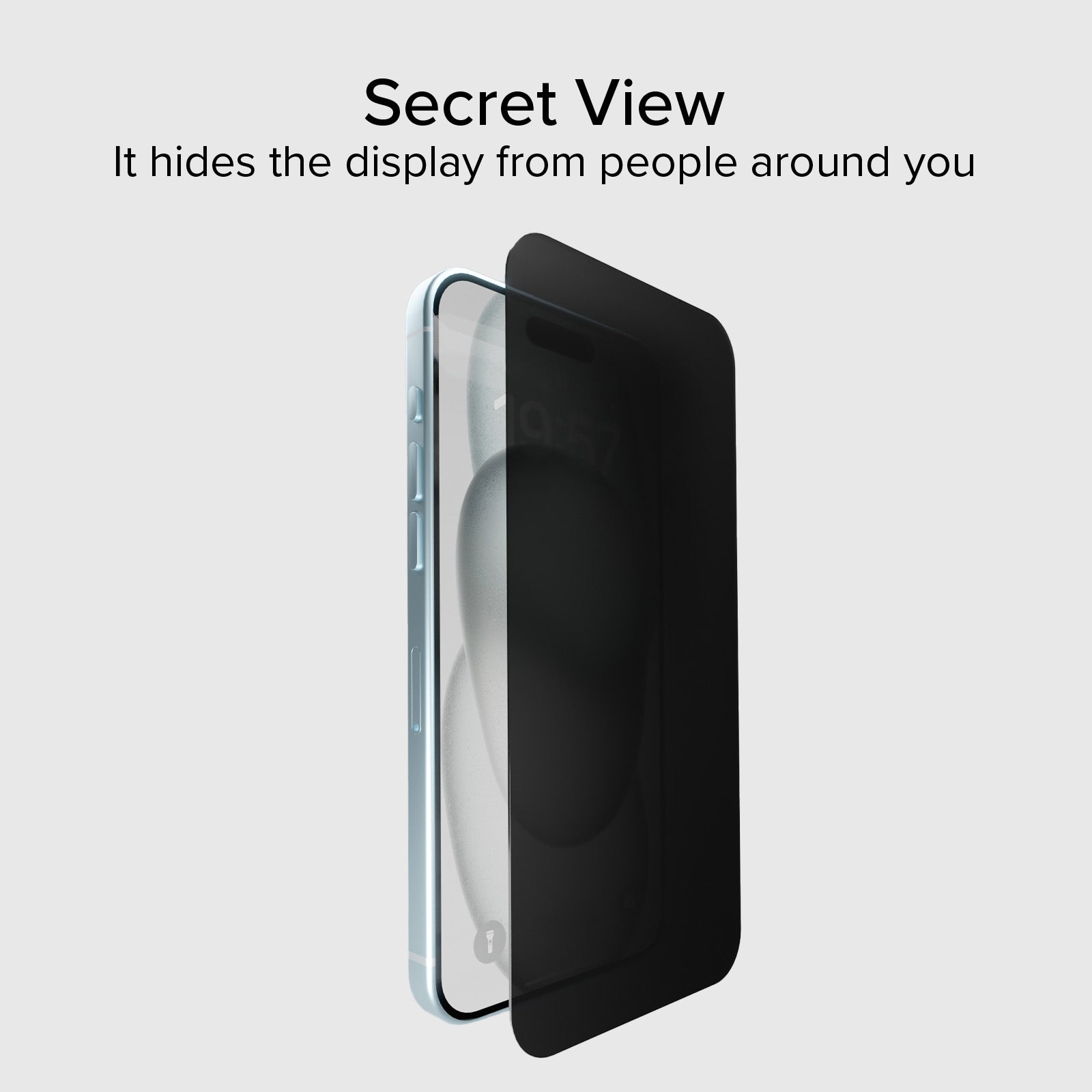 Protection d'écran en verre Full Cover Privacy pour iPhone 15 Plus