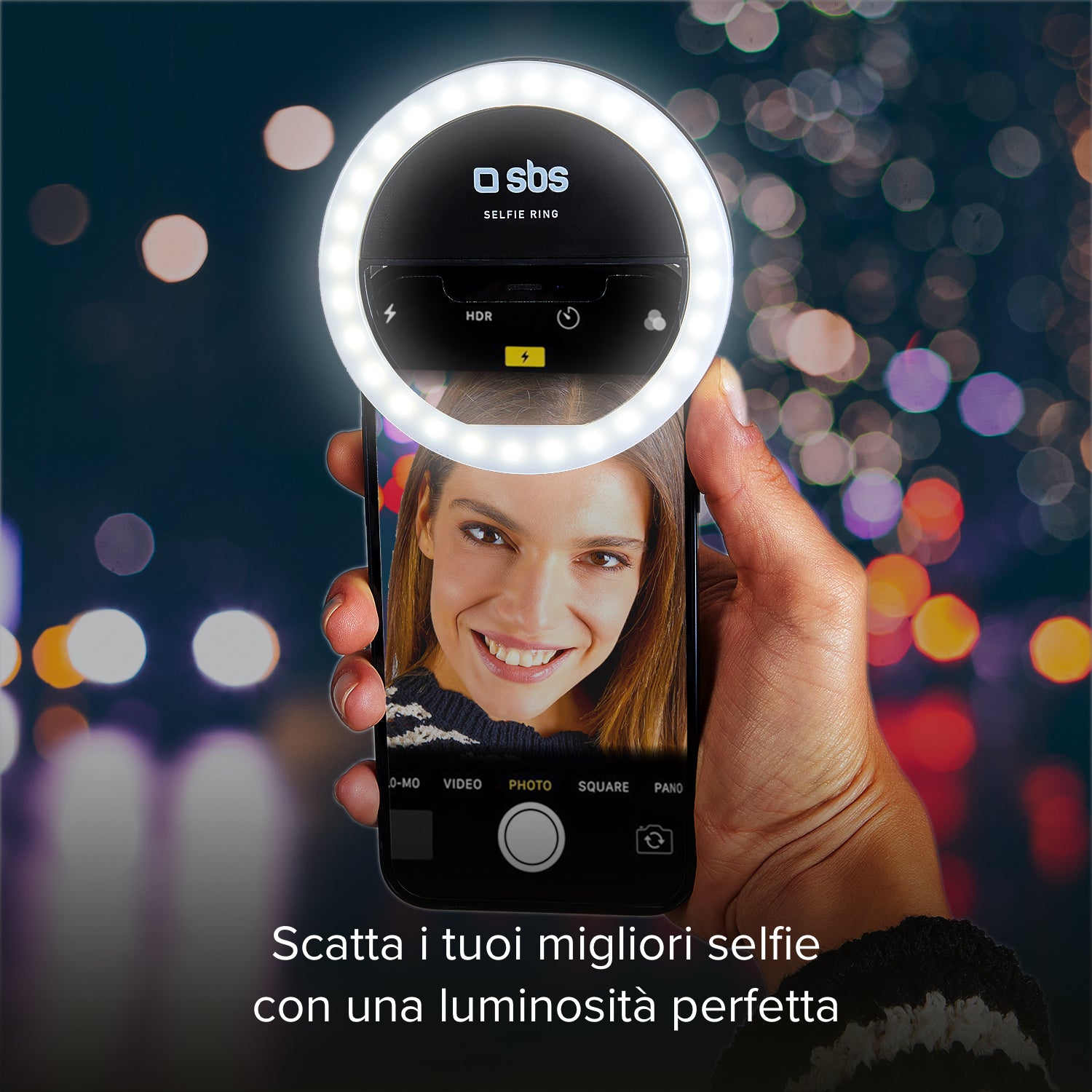 Anello LED universale con clip per video e foto