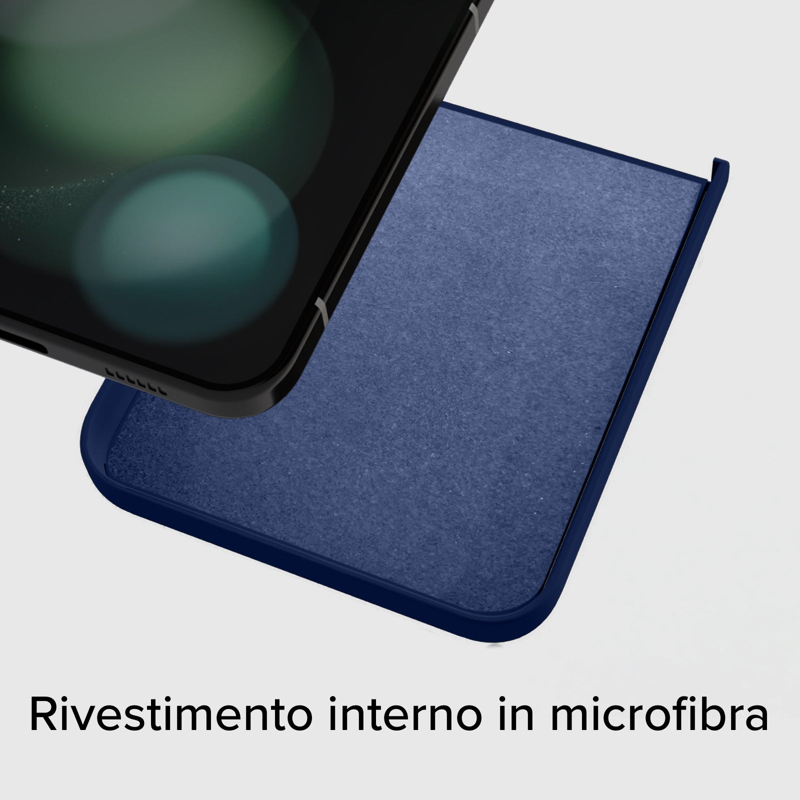 Funda de silicona con interior de microfibra para Samsung Z Flip 5