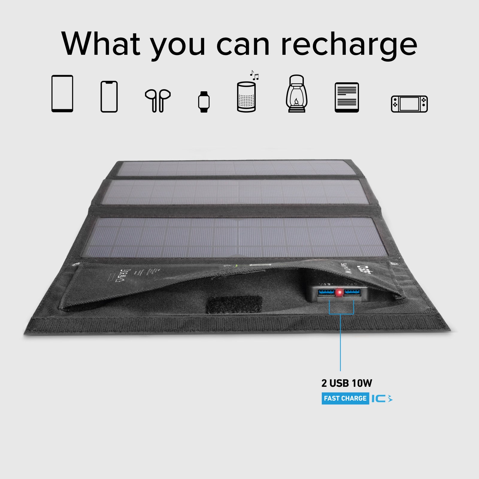 Caricatore caricabatterie portatile solare da 21 Watt