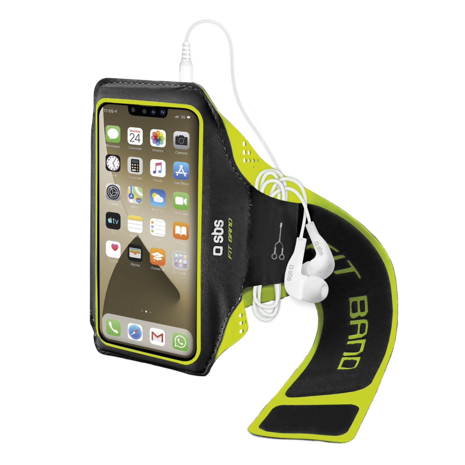 Fascia da braccio running XXXL per smartphone fino a 6,7" con finestra touch
