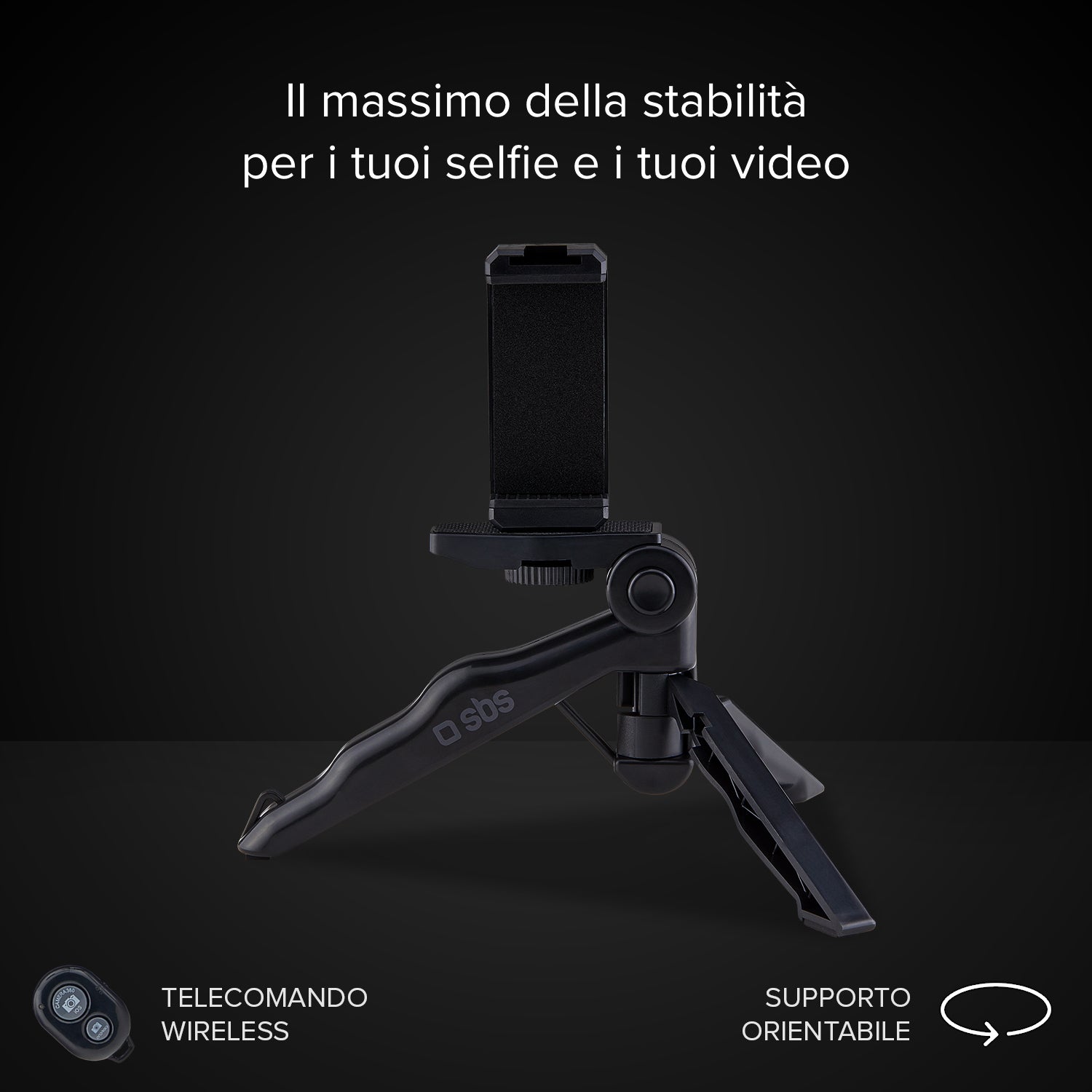 Kit Treppiede pocket con luce LED e microfono
