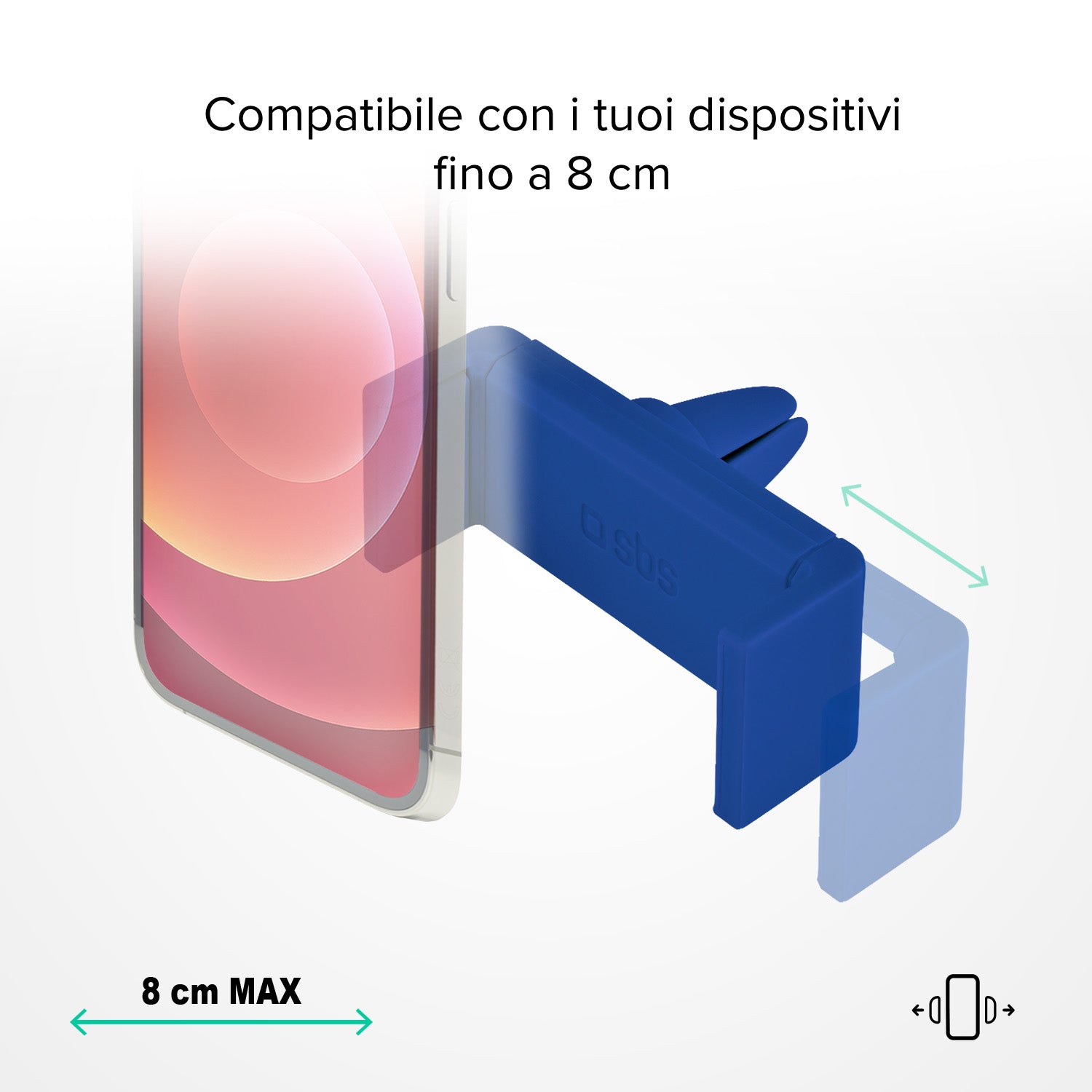 Supporto auto per telefono con fissaggio a clip
