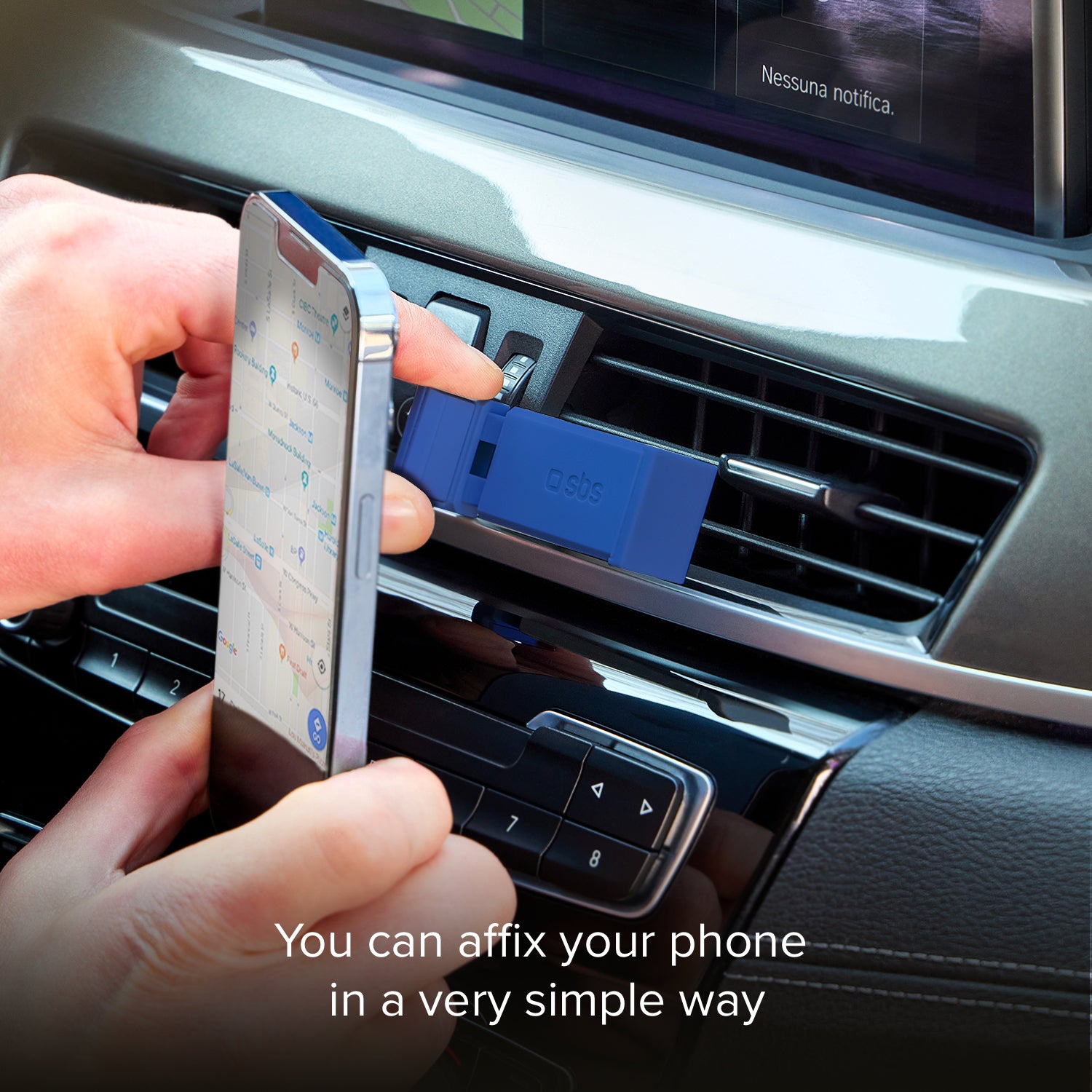 Soporte de auto para smartphone de hasta 80 mm