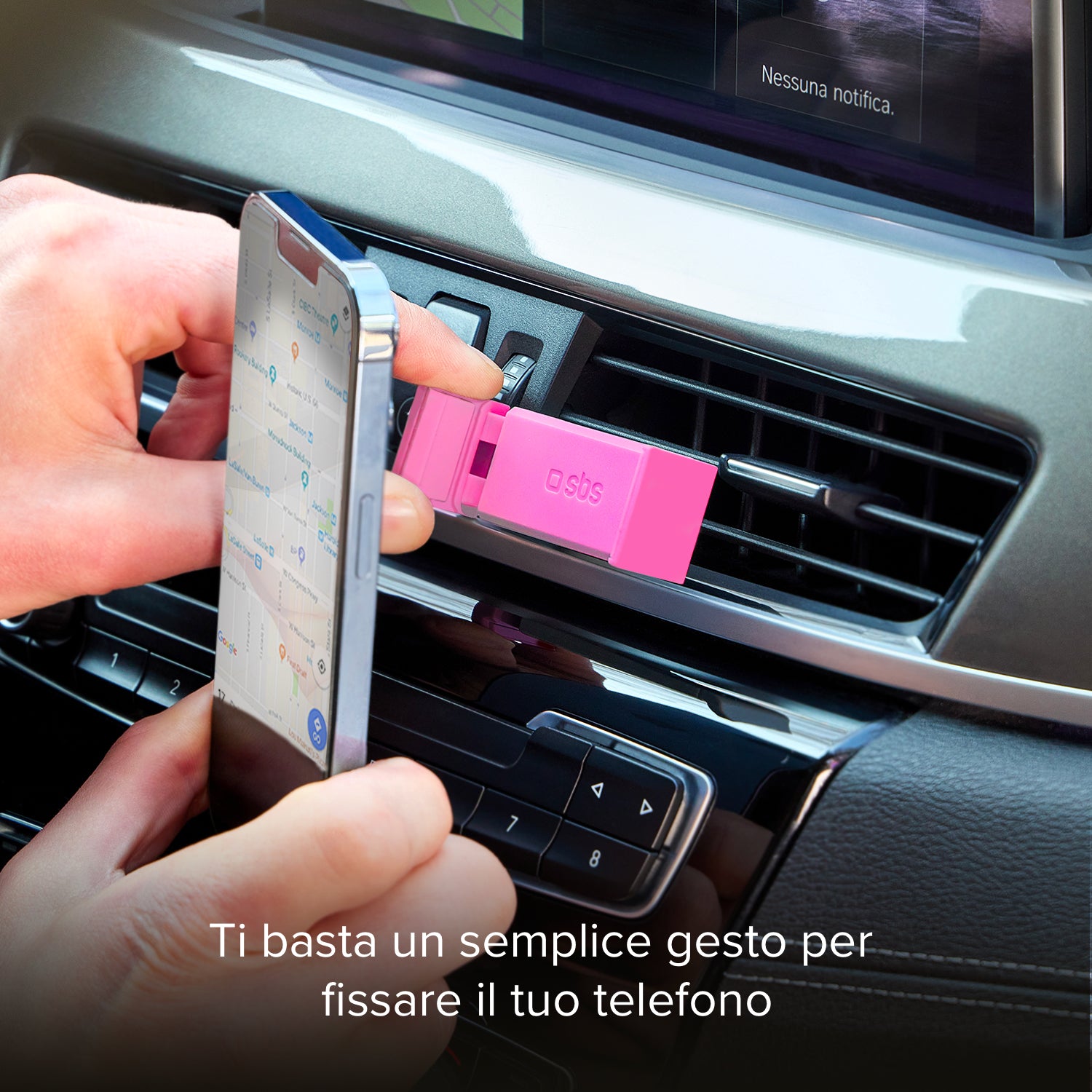 Soporte de auto para smartphone de hasta 80 mm