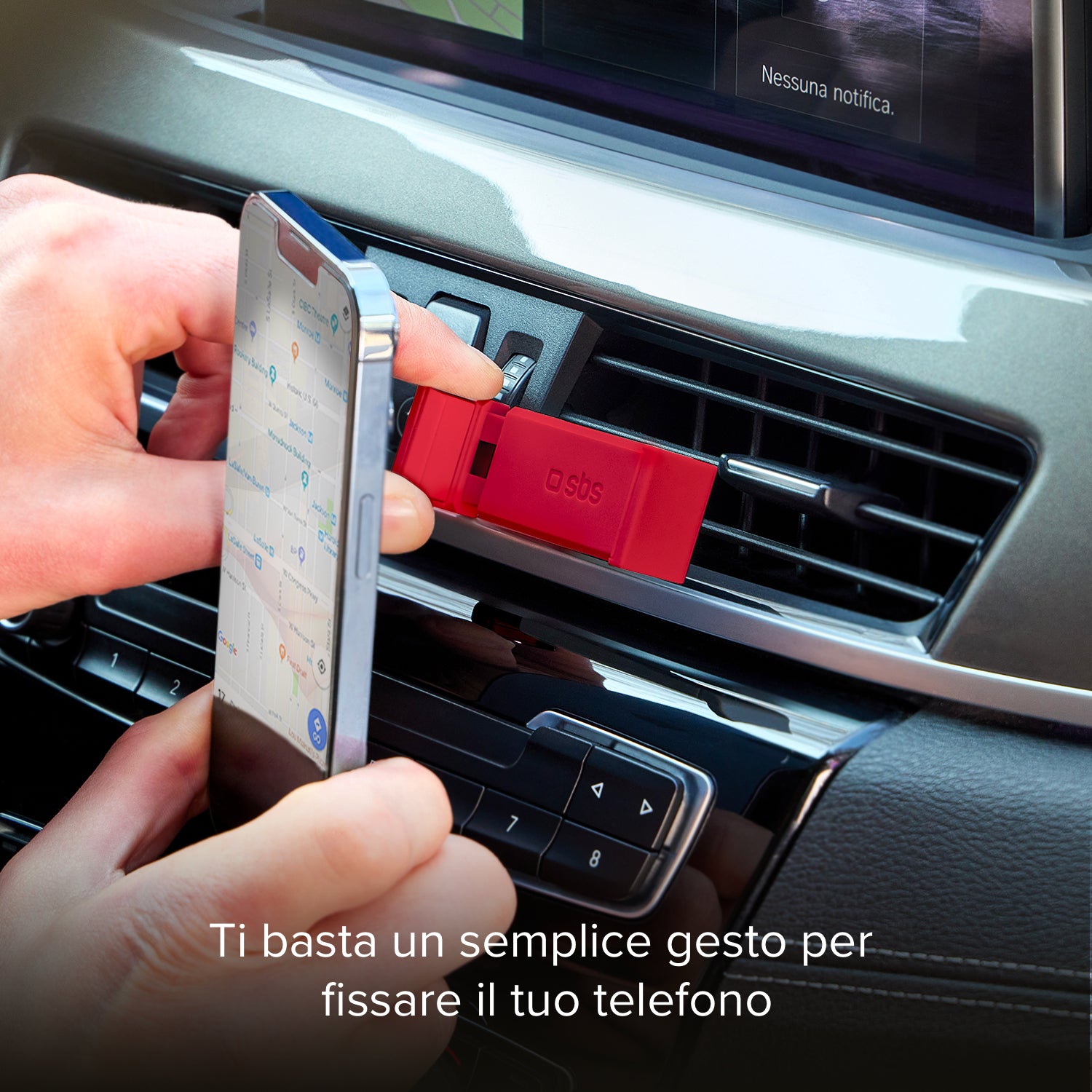 Soporte de auto para smartphone de hasta 80 mm