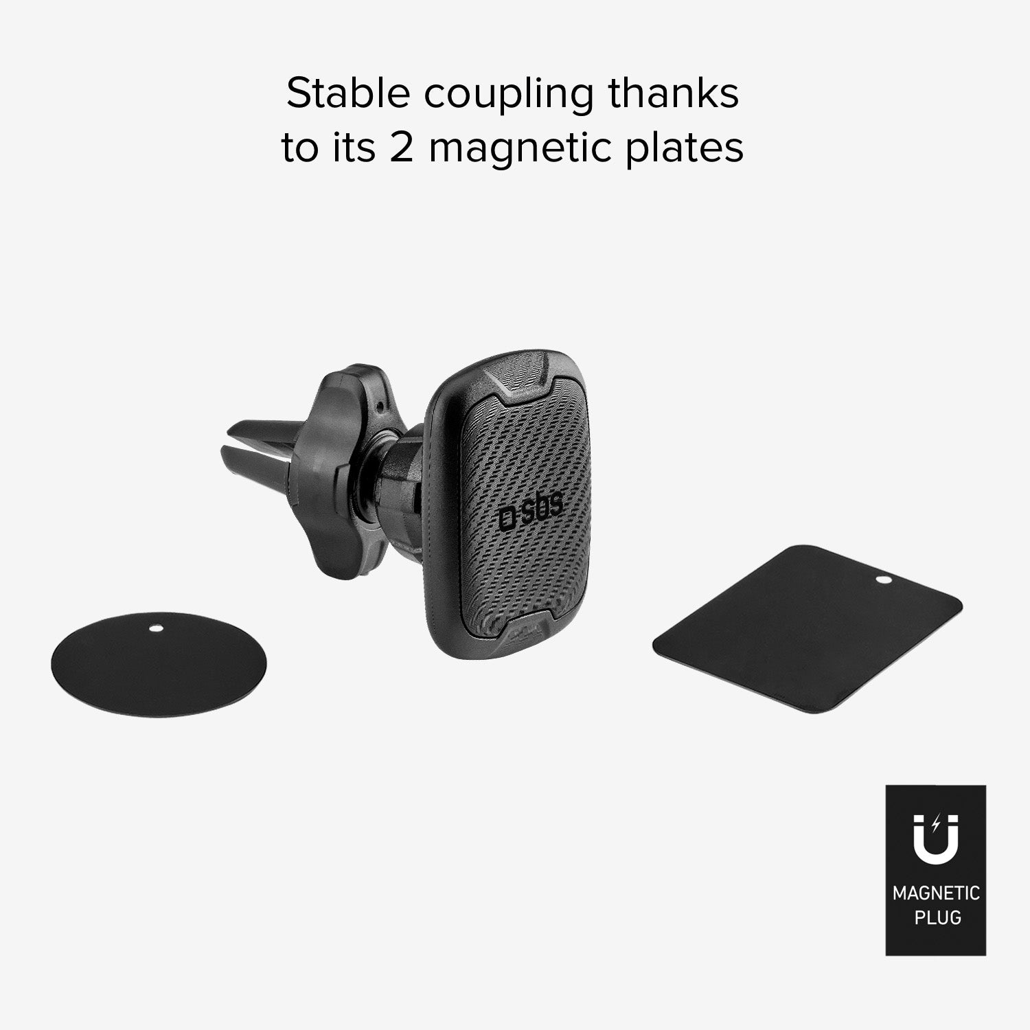 Nevada - Supporto auto magnetico per telefono con fissaggio a clip