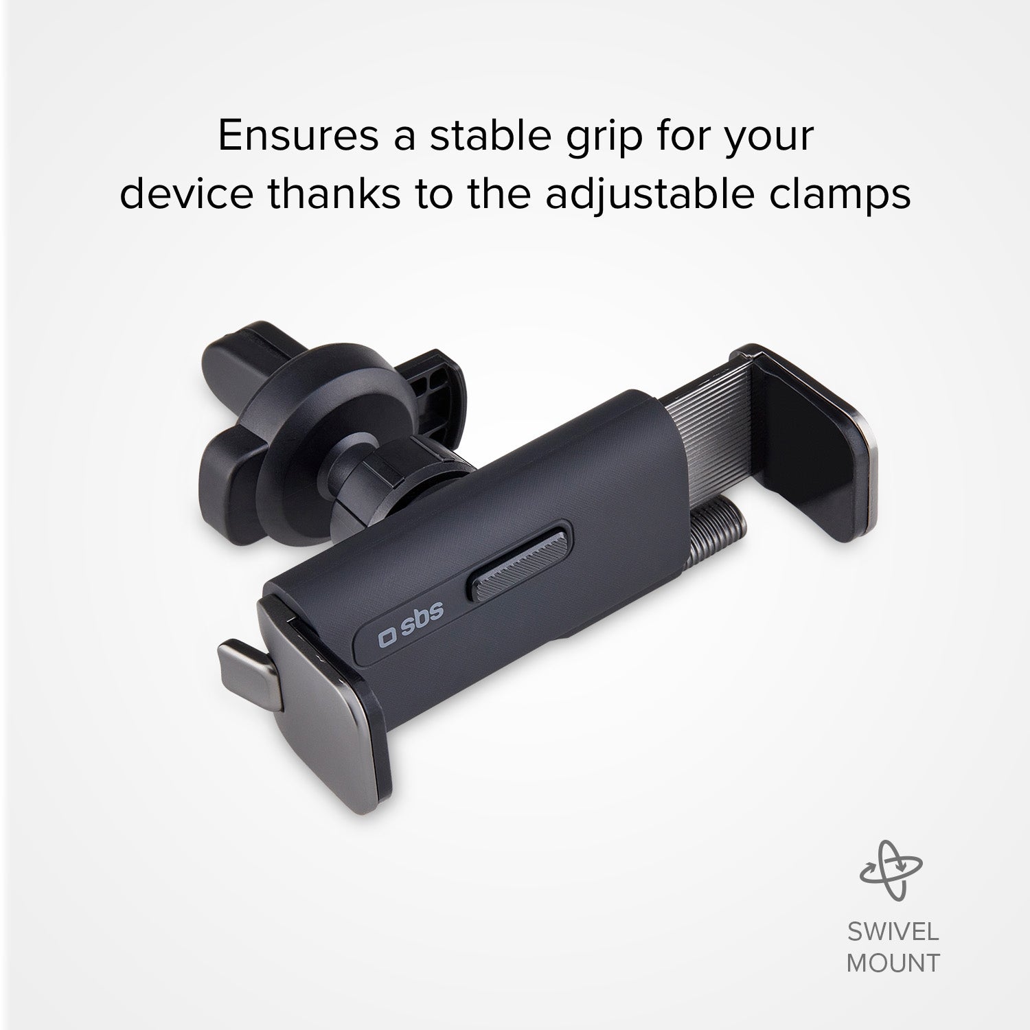 Soporte de smartphone para coche con clip orientable