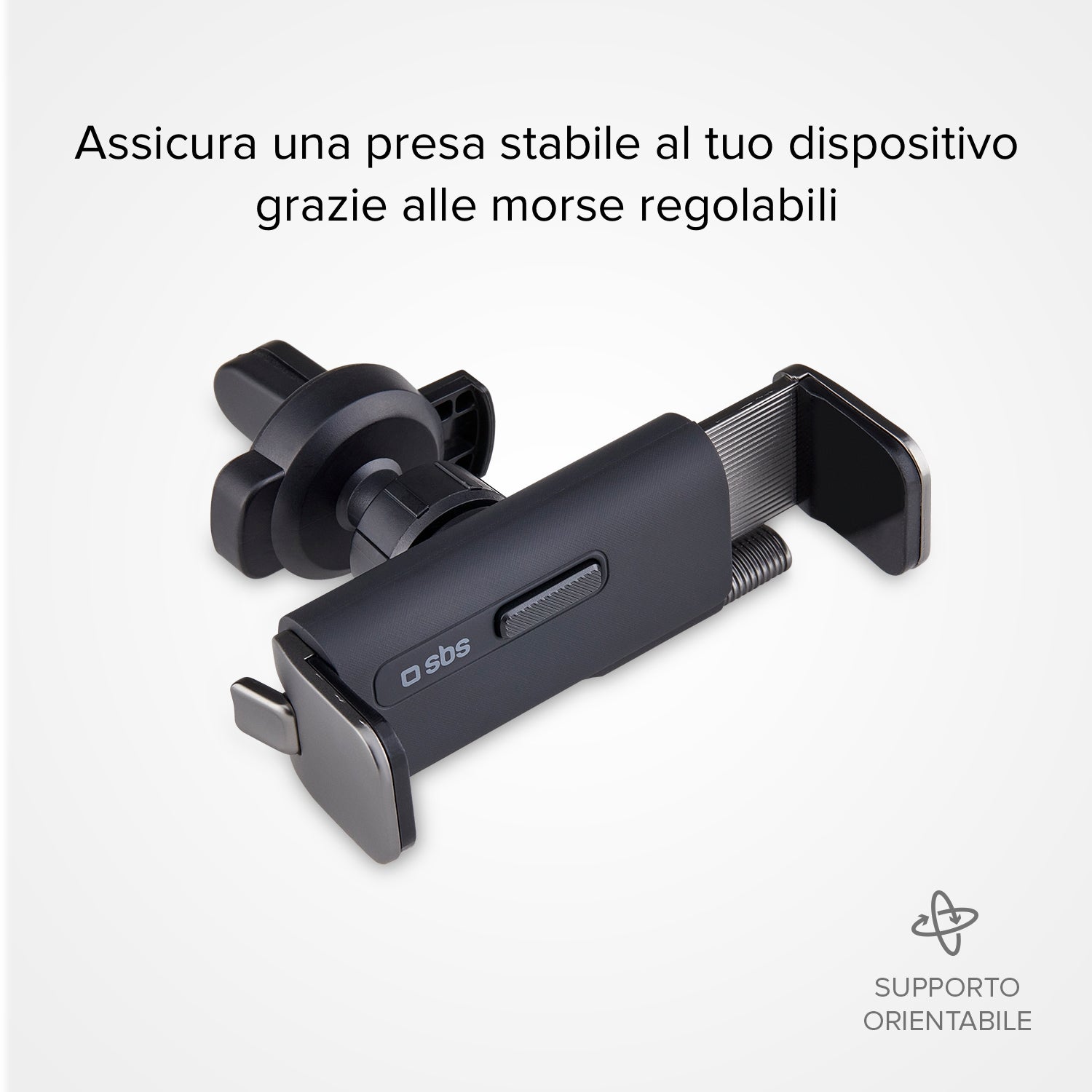 Soporte de smartphone para coche con clip orientable