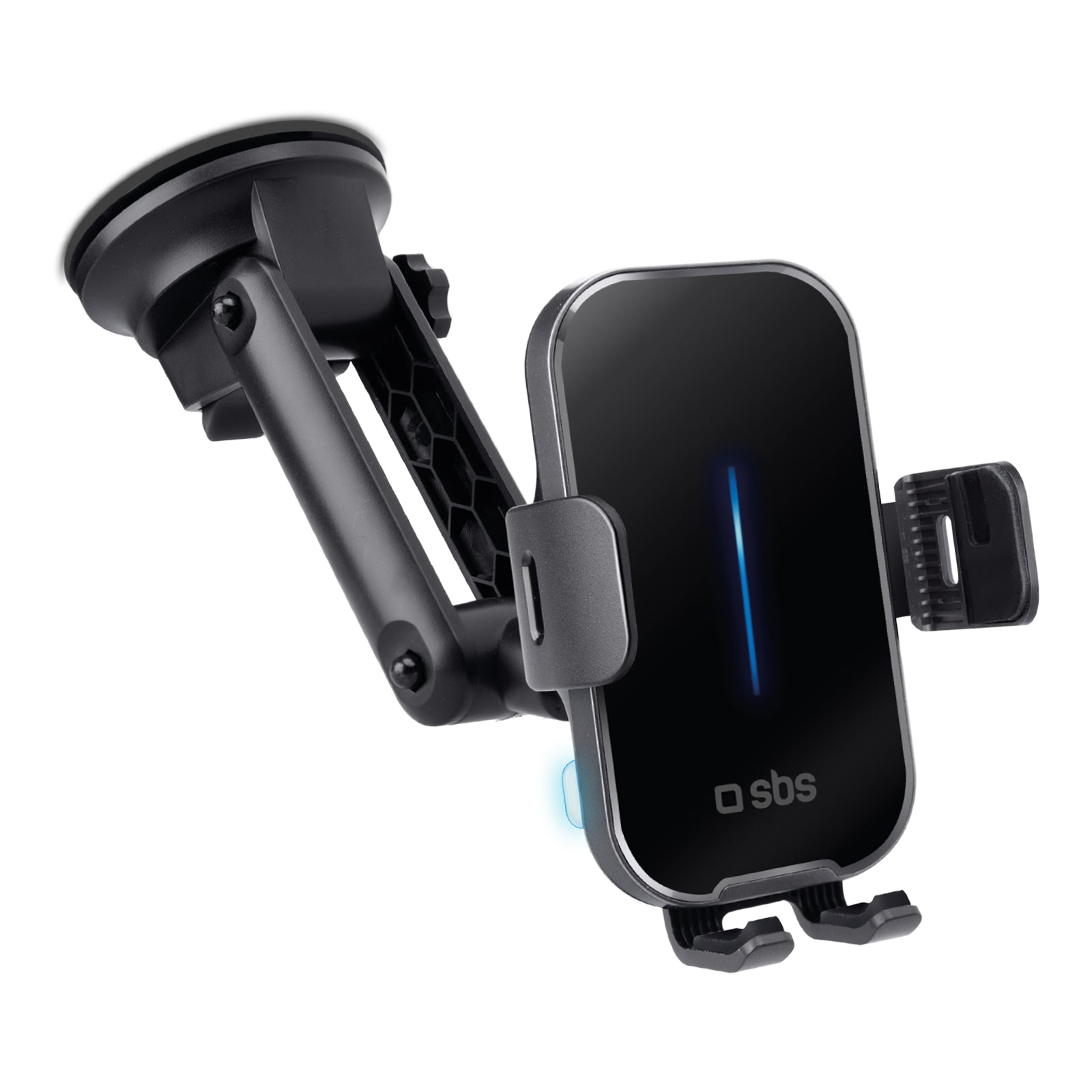 Supporto auto per parabrezza e cruscotto con ricarica wireless da 15W