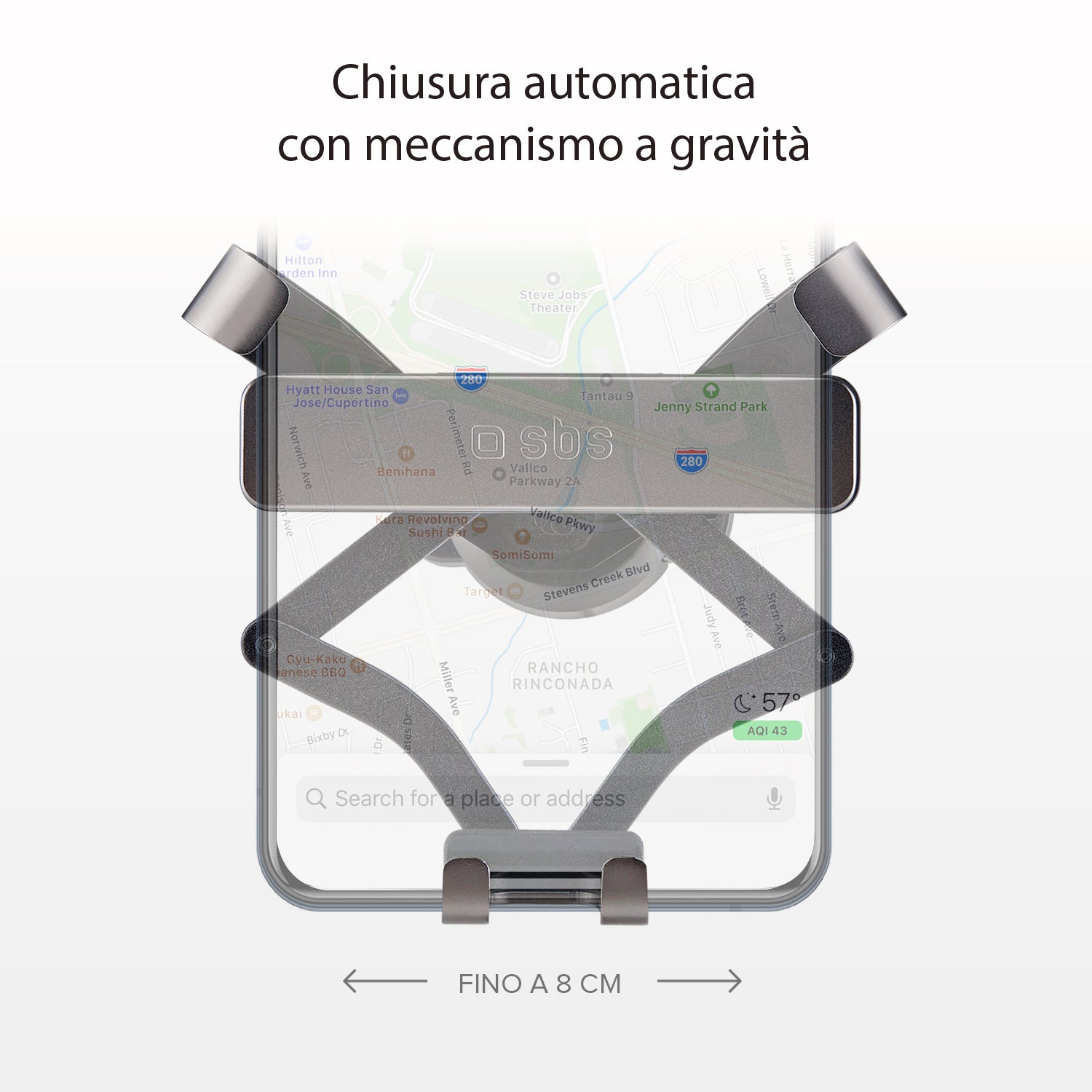 Autohalterung für Smartphone mit automatischem Einrasten