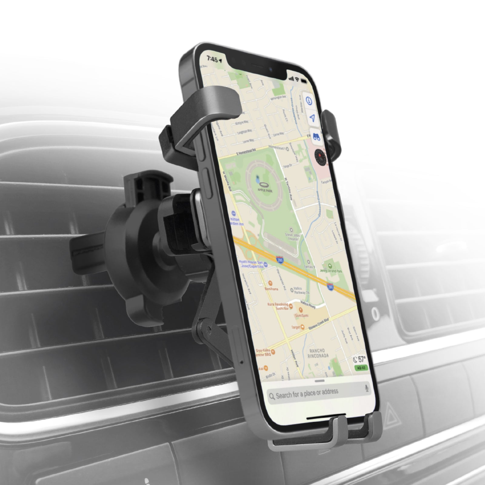Gravity Pro - Supporto auto in metallo per telefono con meccanismo a gravità