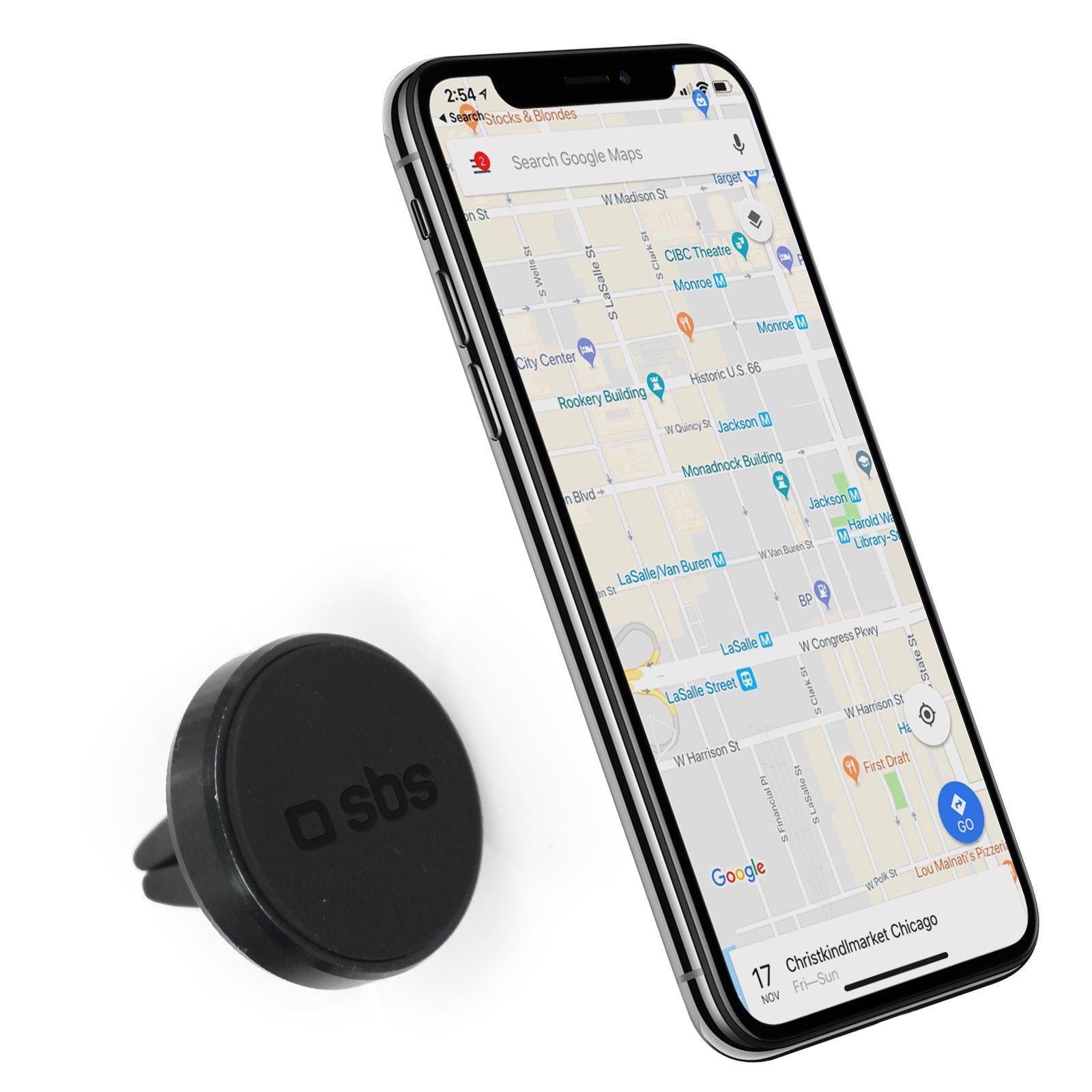 Supporto magnetico per auto Tiny con clip
