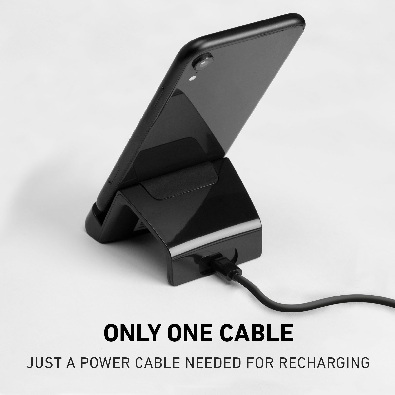 Tischhalterung mit Ladefunktion für iPhone mit Blitzlicht-Anschluss