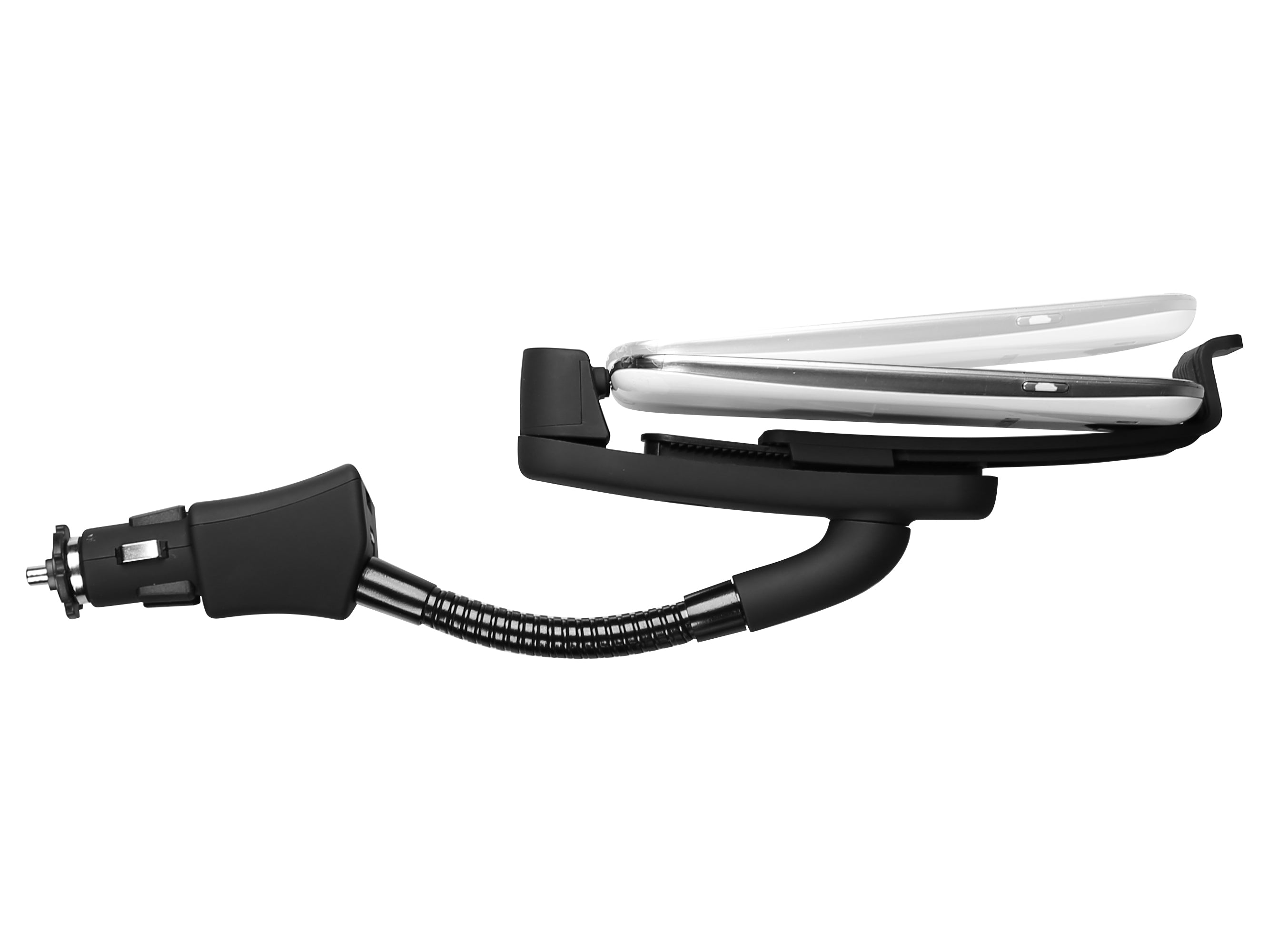 Autohalterung mit Micro-USB-Anschluss und USB-Port für Smartphones bis 5,5"