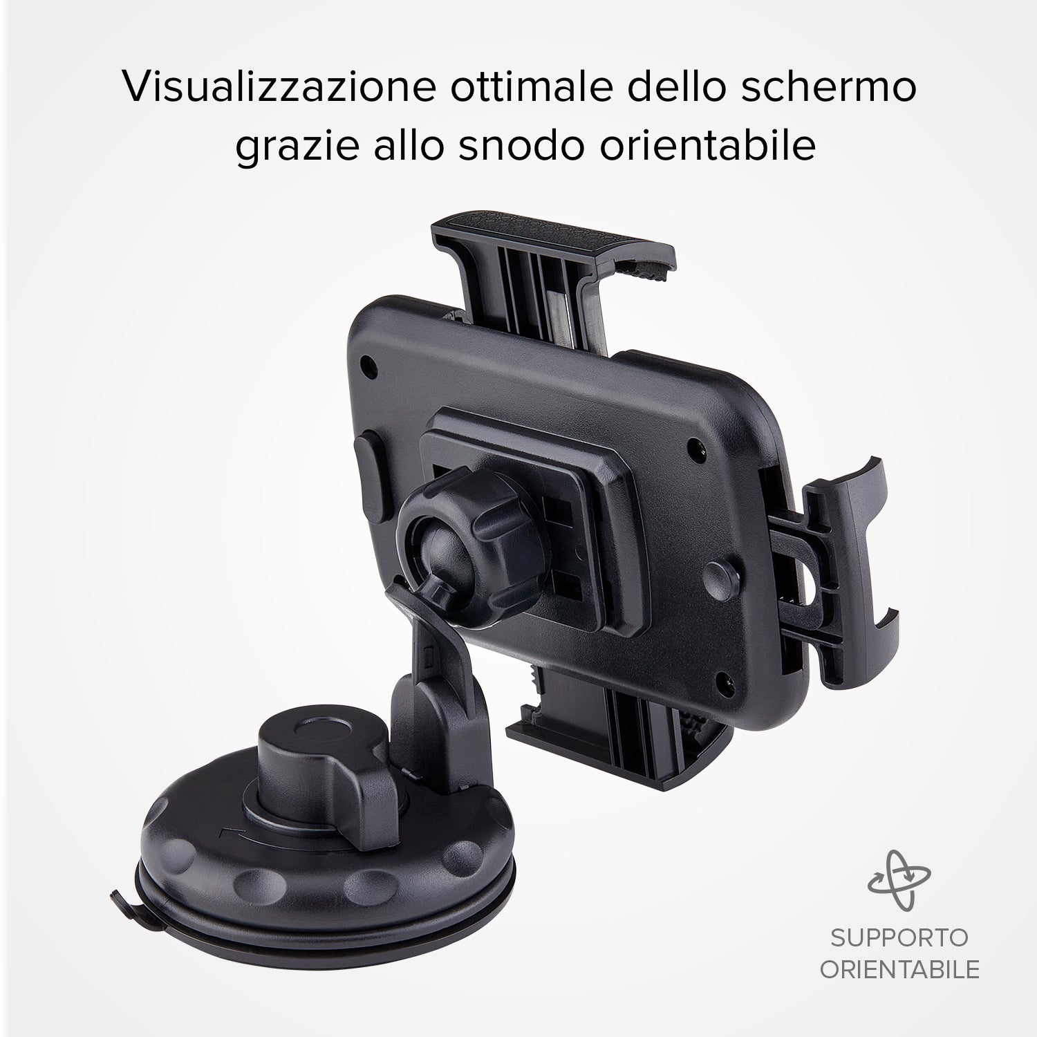 Supporto auto per telefono con fissaggio a ventosa