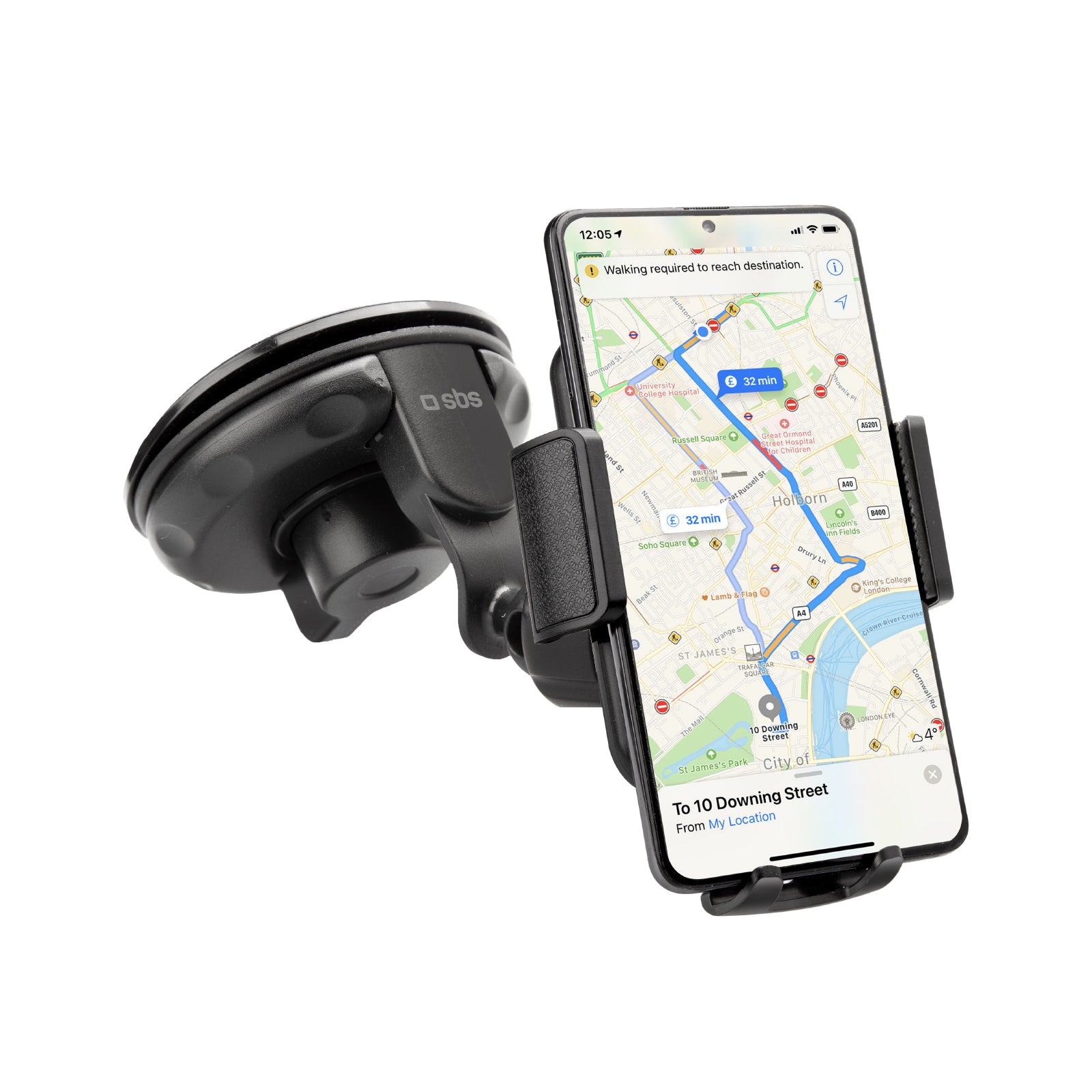 Supporto auto per telefono con fissaggio a ventosa