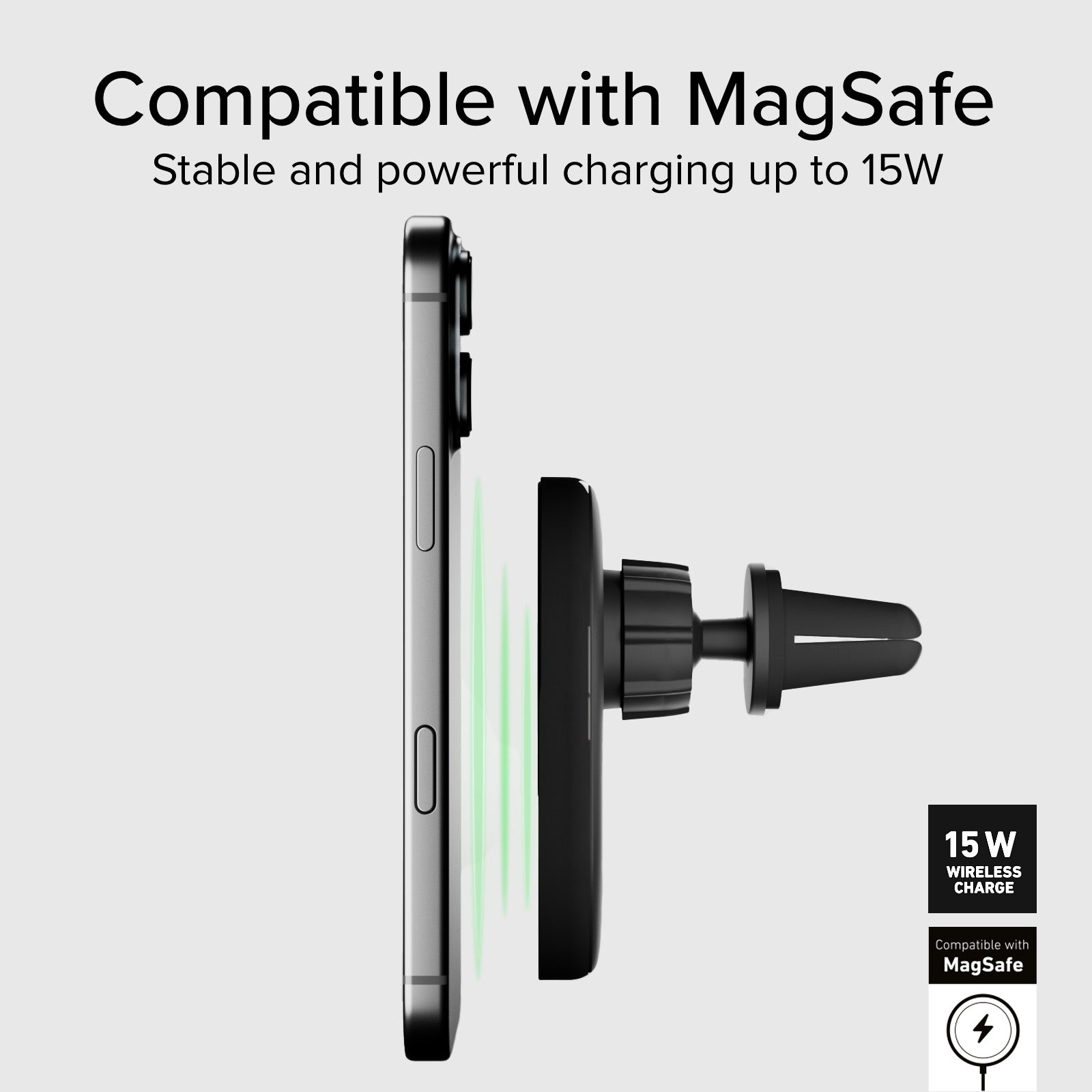 Supporto auto per iPhone compatibili con ricarica MagSafe