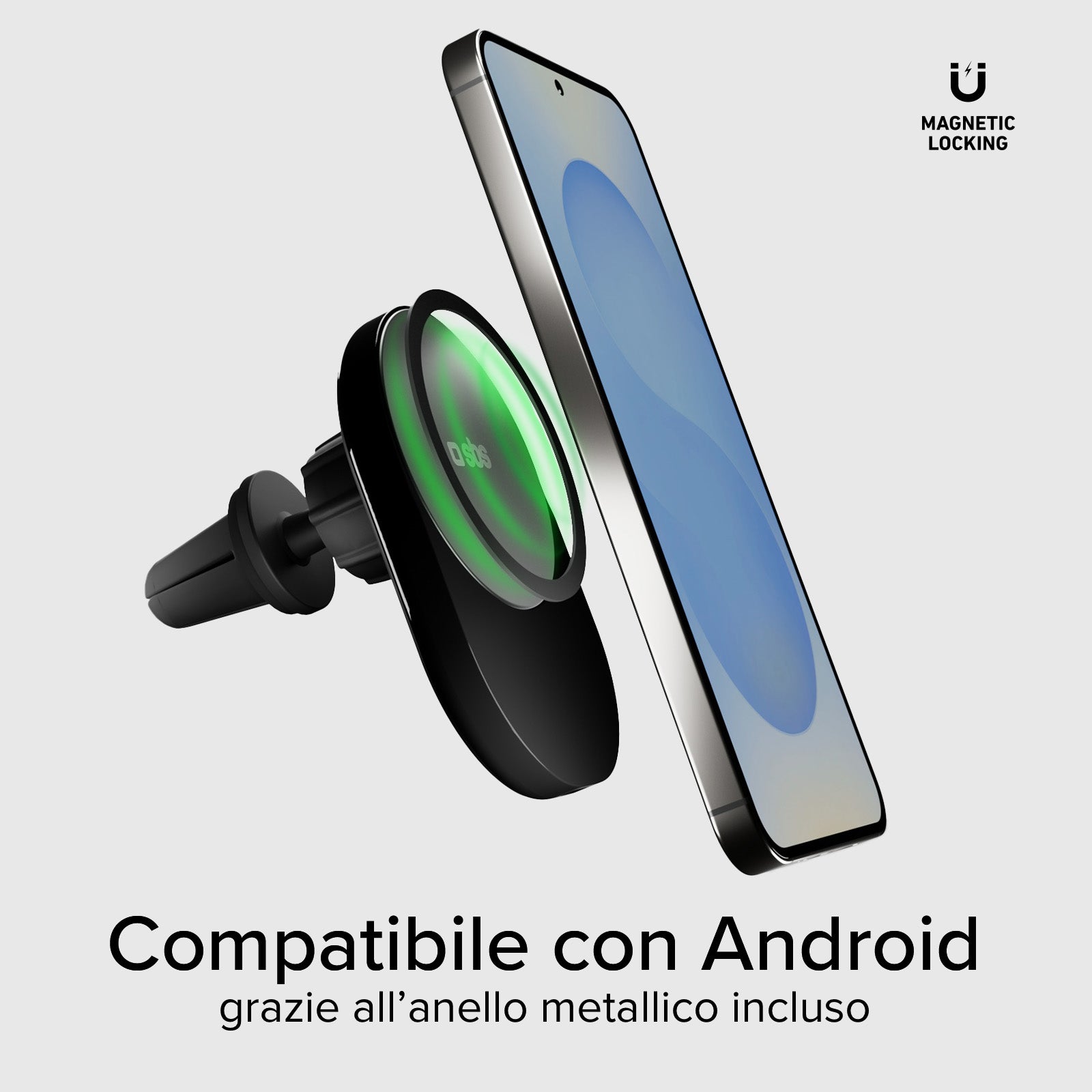 Supporto auto per iPhone compatibili con ricarica MagSafe