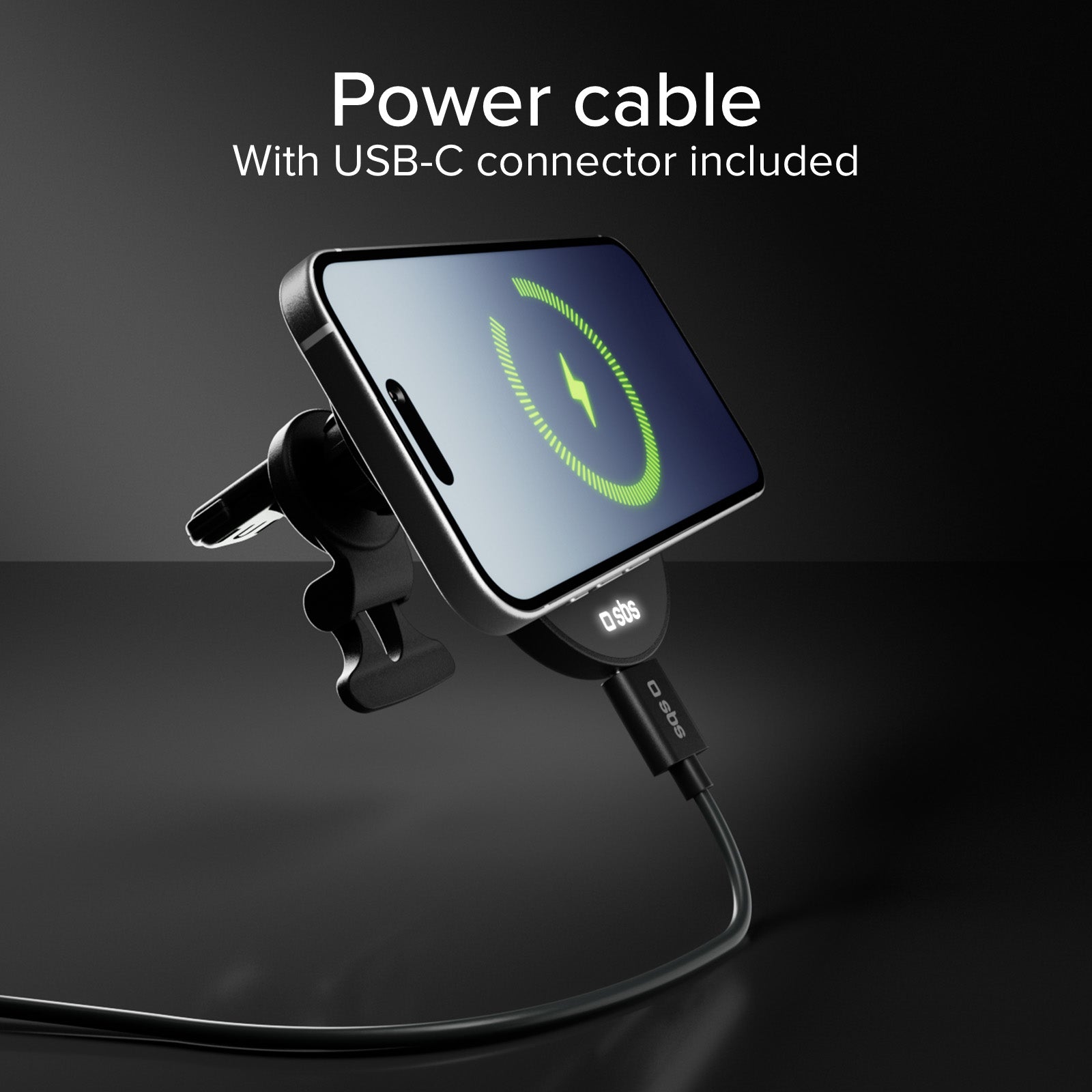 Supporto auto con ricarica magnetica Qi2.2 da 25 W e ventola di raffreddamento