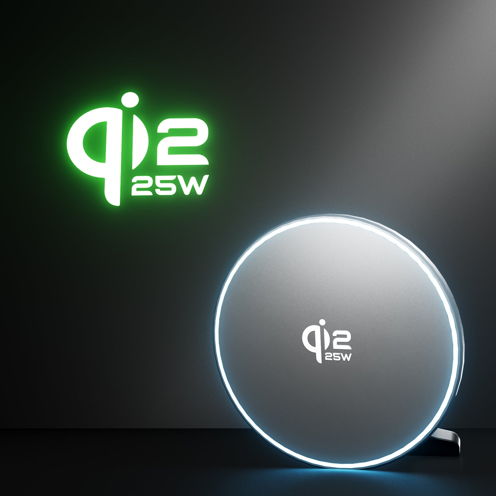 Magnetische Kfz-Halterung mit 25W Qi2.2 Wireless-Laden und LED für Lüftungsschlitz