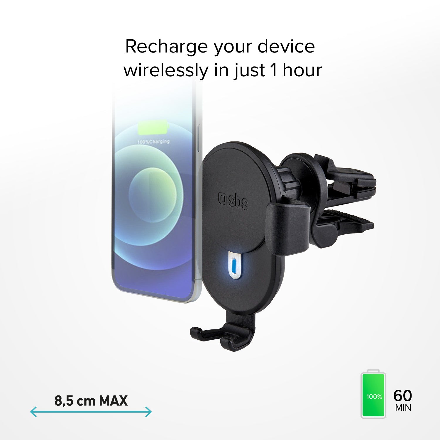 Auto-Halterung 10 W Wireless-Aufladung mit Gravity-Verschluss 