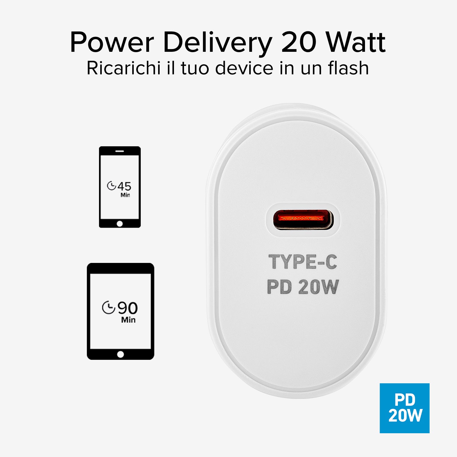 20W Power Delivery Charger, suitable for MacBook Neo