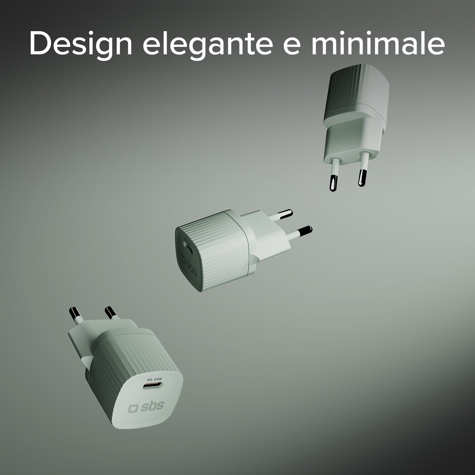 Caricatore caricabatterie con materiale GRS