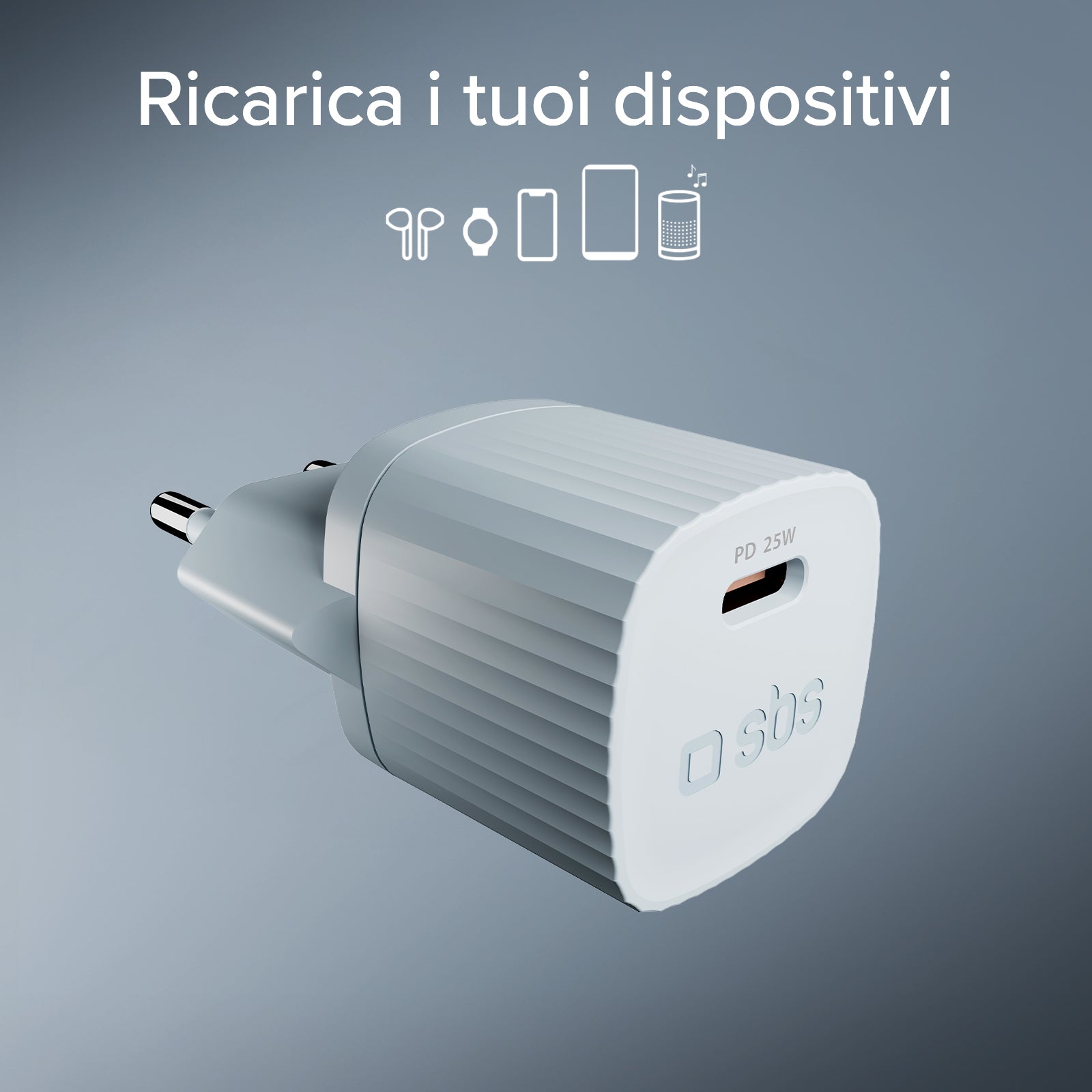 Caricatore caricabatterie con materiale GRS