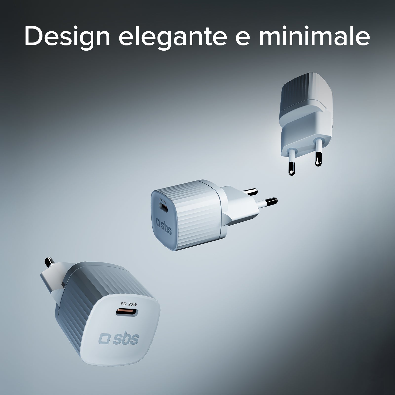 Caricatore caricabatterie con materiale GRS